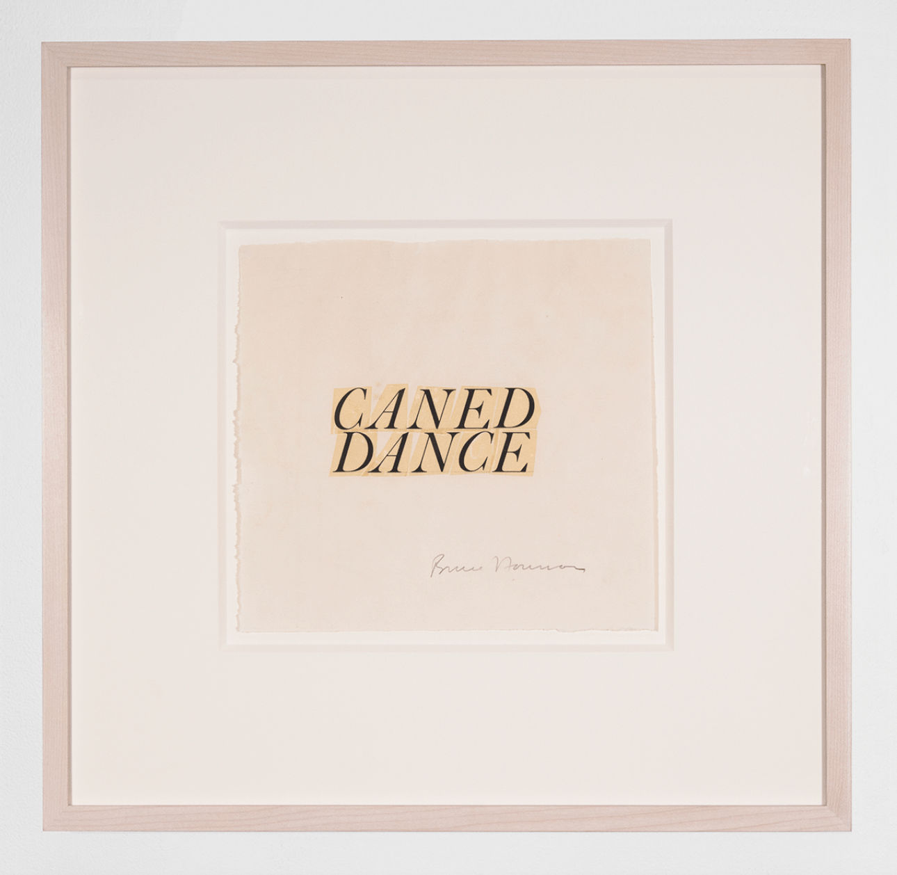 Bruce Nauman Caned Dance, 1973 Pencil and presstype on paper Sheet: 7 3/4 x 8 1/8 in. (19.7 x 20.6...