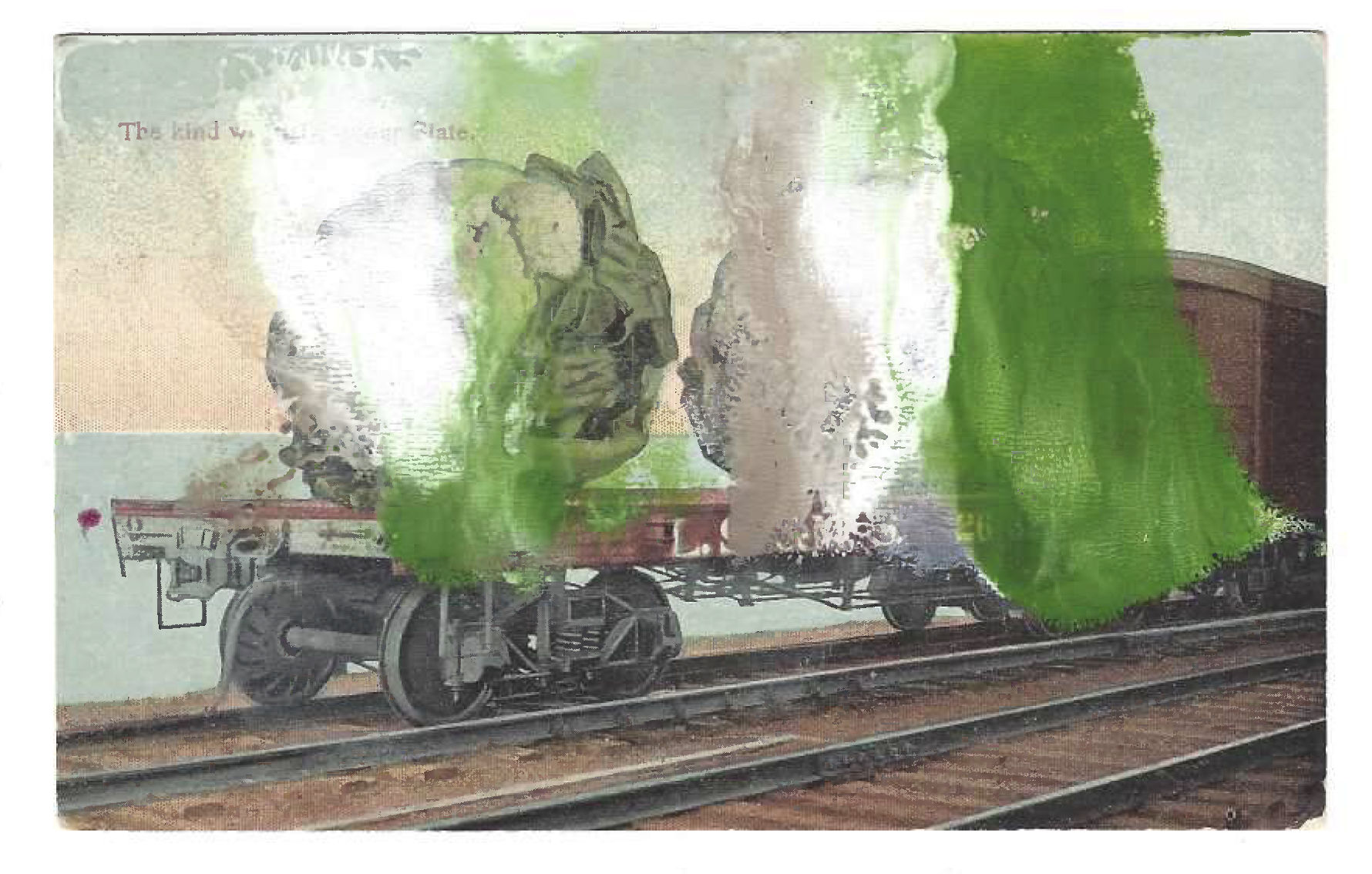 Tacita Dean Found Postcard Monoprint (The Cauliflower Kind), 2018