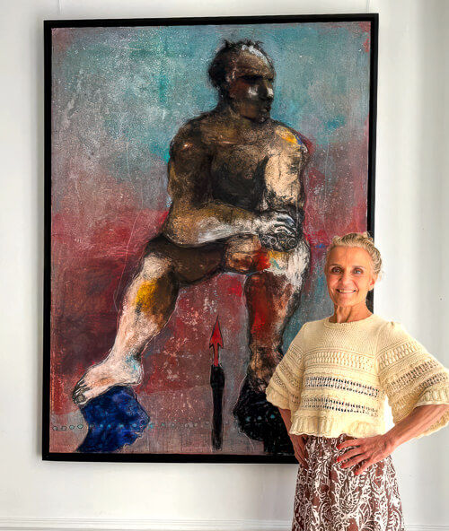 Sadikou Oukpedjo, Divination III (2018), acrylic and pastel on paper, 162 &times; 122 cm