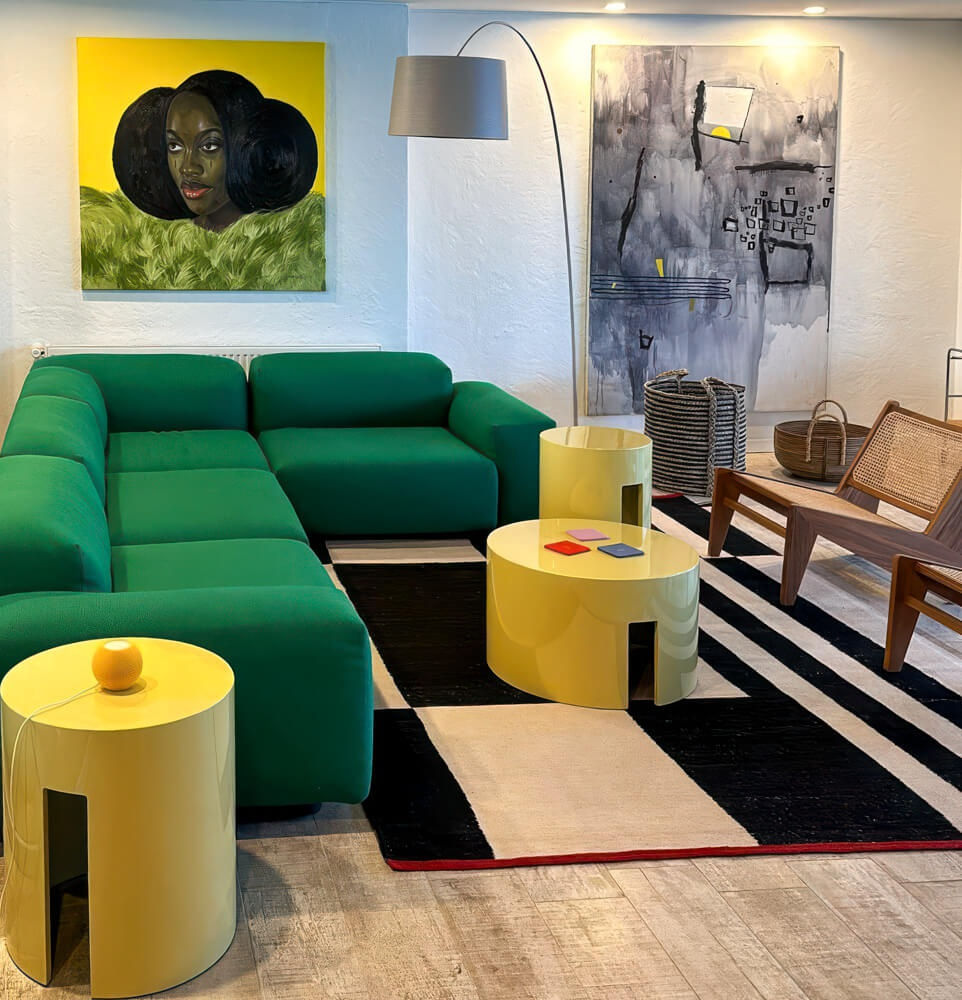 Oluwole Omofemi, Rebirth 3 (2024), oil and acrylic on canvas, 122 &times; 114 cm