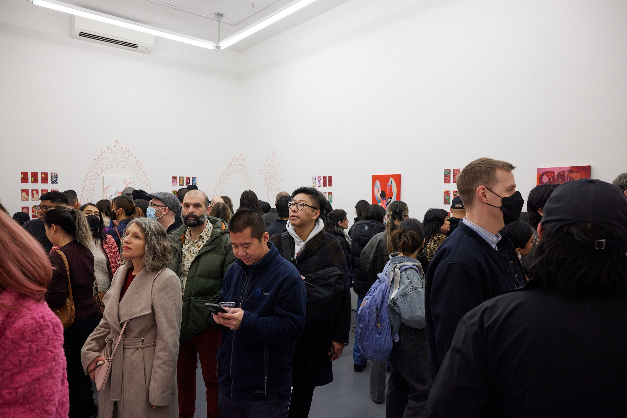 opening reception of the 9th Annual Red Envelope Show curated by Grump Bert