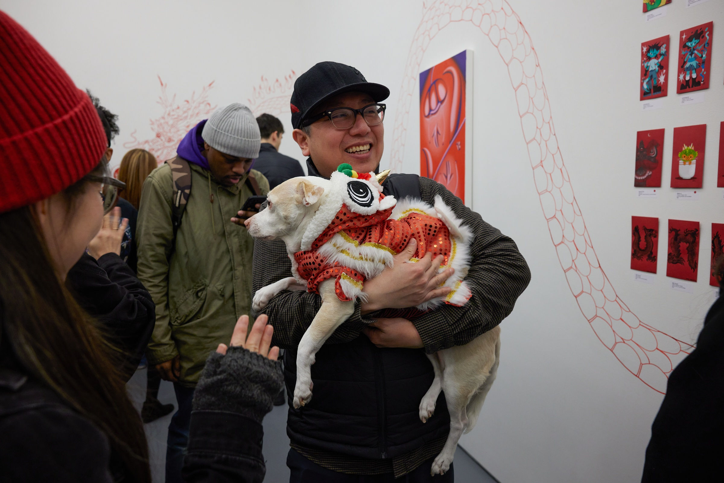 opening reception of the 9th Annual Red Envelope Show curated by Grump Bert