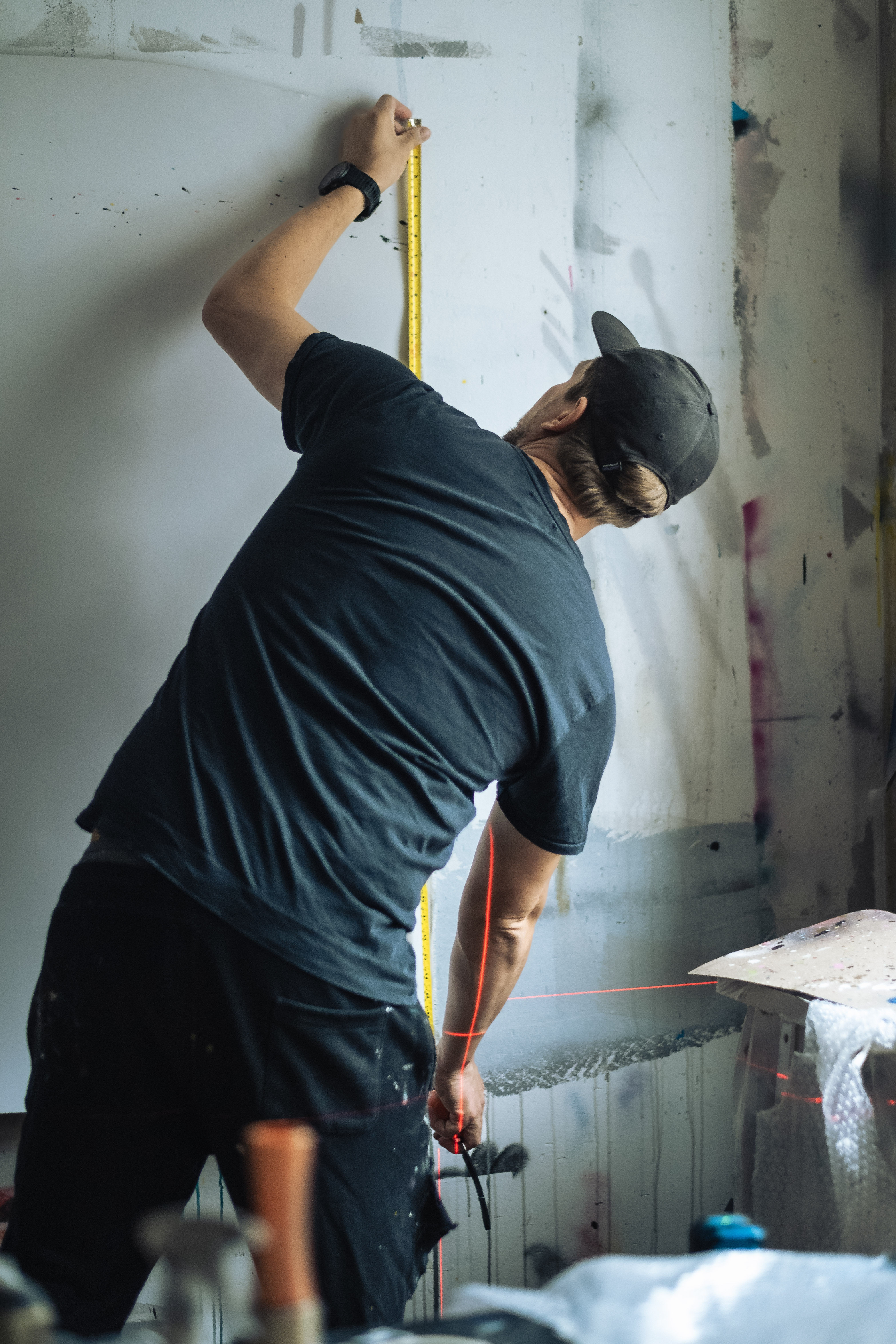 behind the scenes photograph from the studio of Martin Whatson.