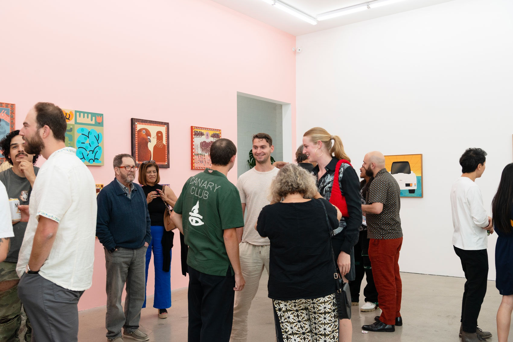 People at the opening reception