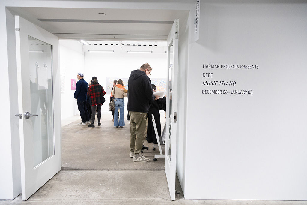 A photo from the opening night of KeFe's duo show 