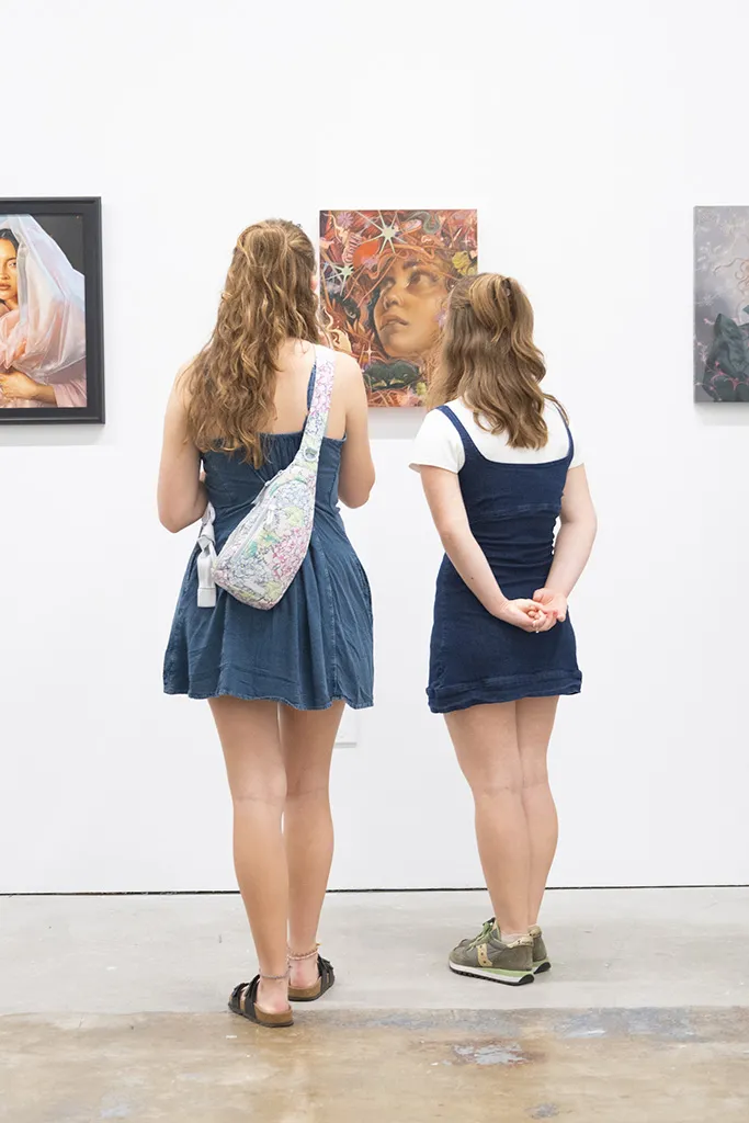 Photo from the opening night reception for the group show