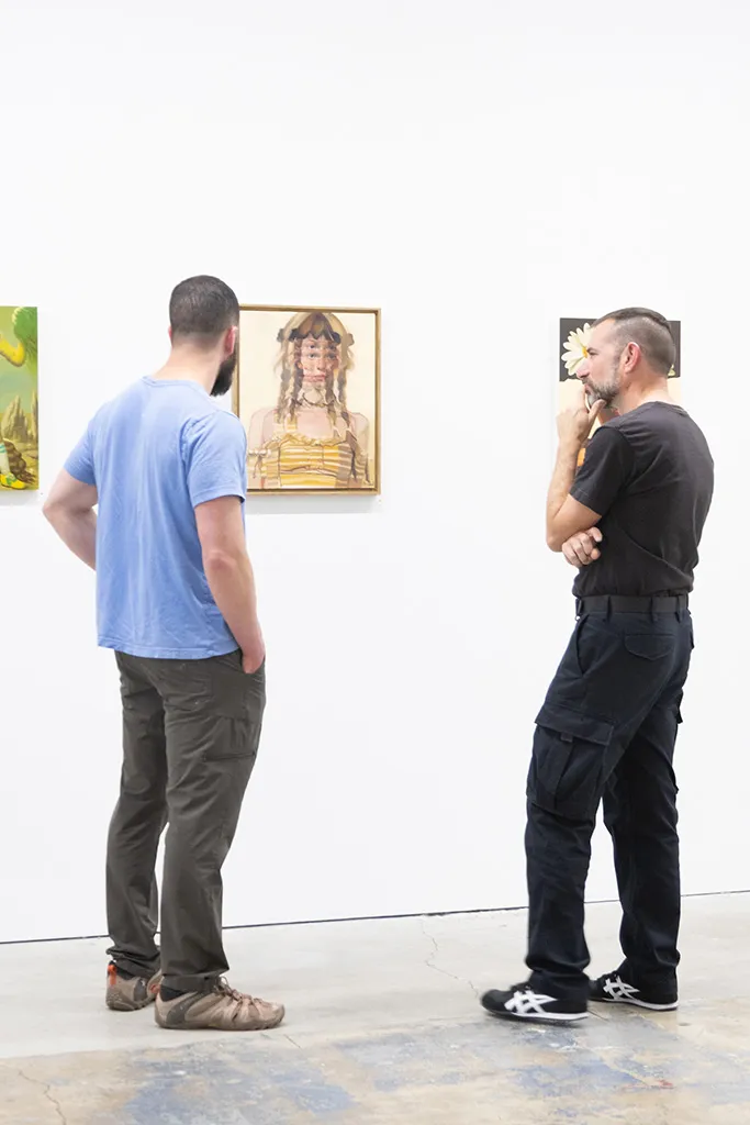 Photo from the opening night reception for the group show