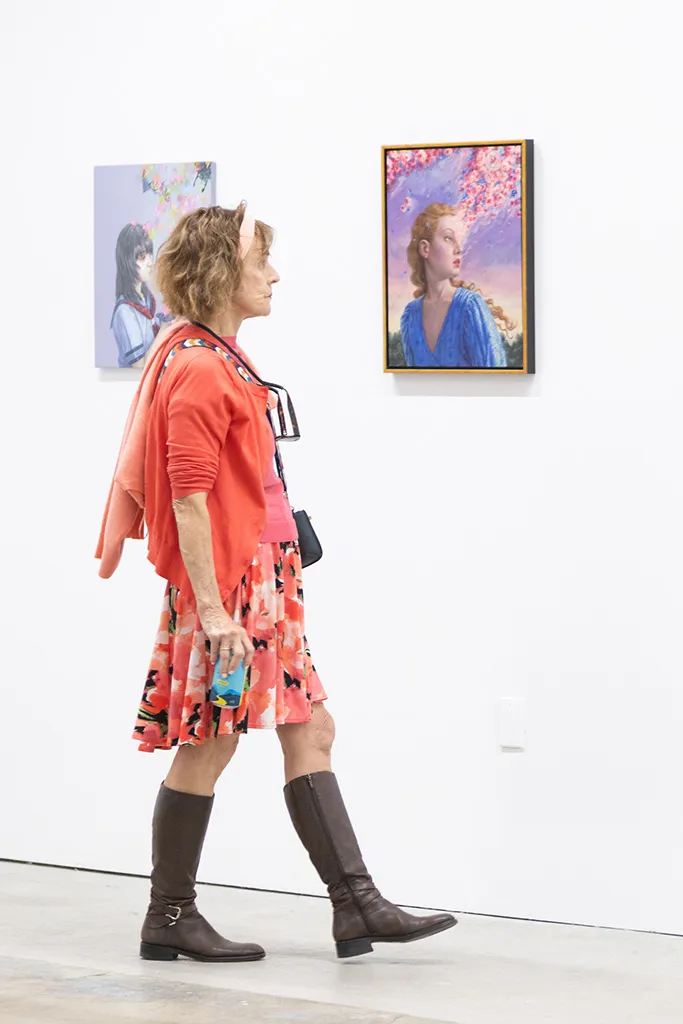 Photo from the opening night reception for the group show