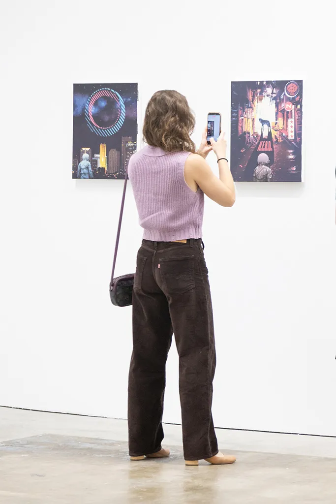 Photo from the opening night reception for the group show