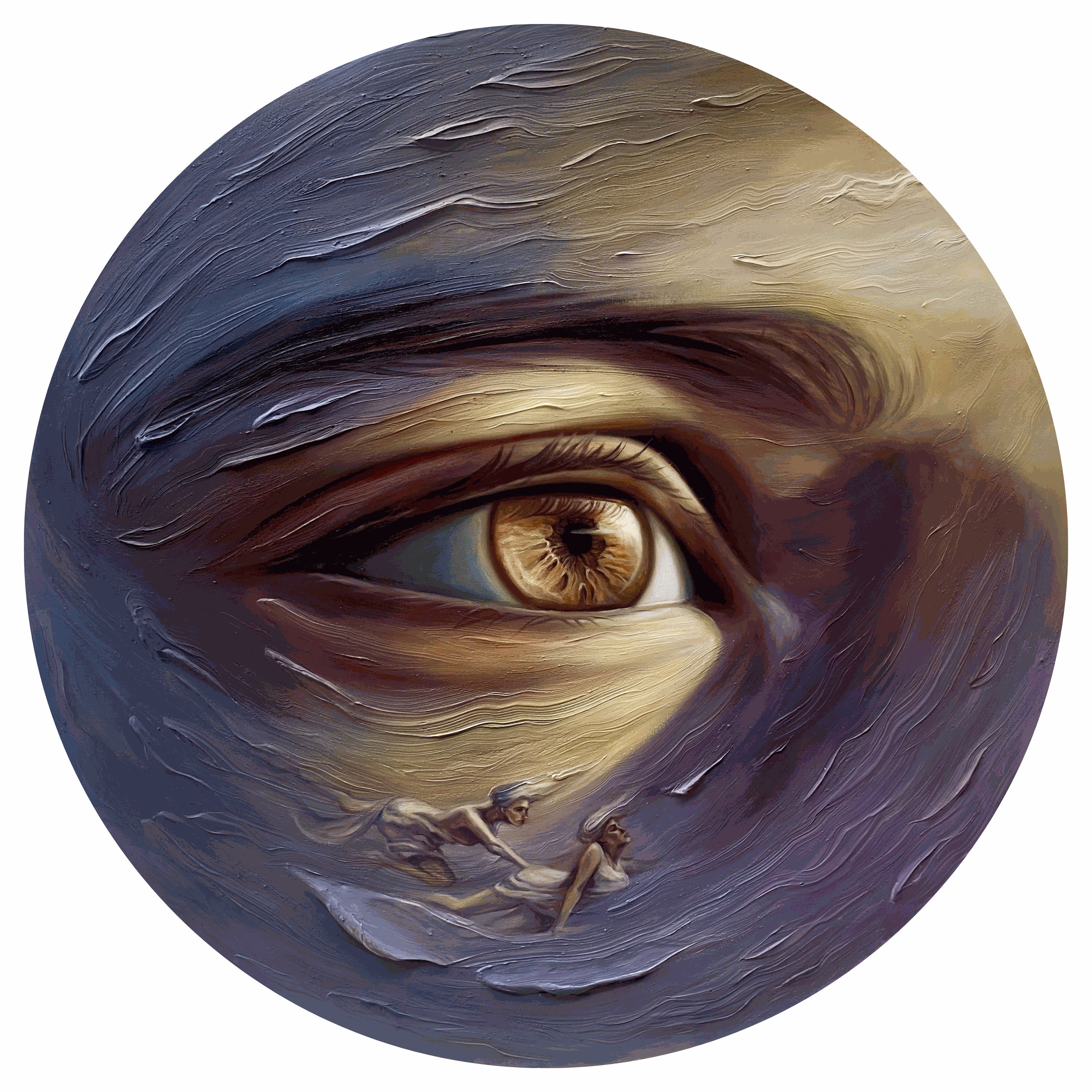 painting of an eye by Maldha Mohamed