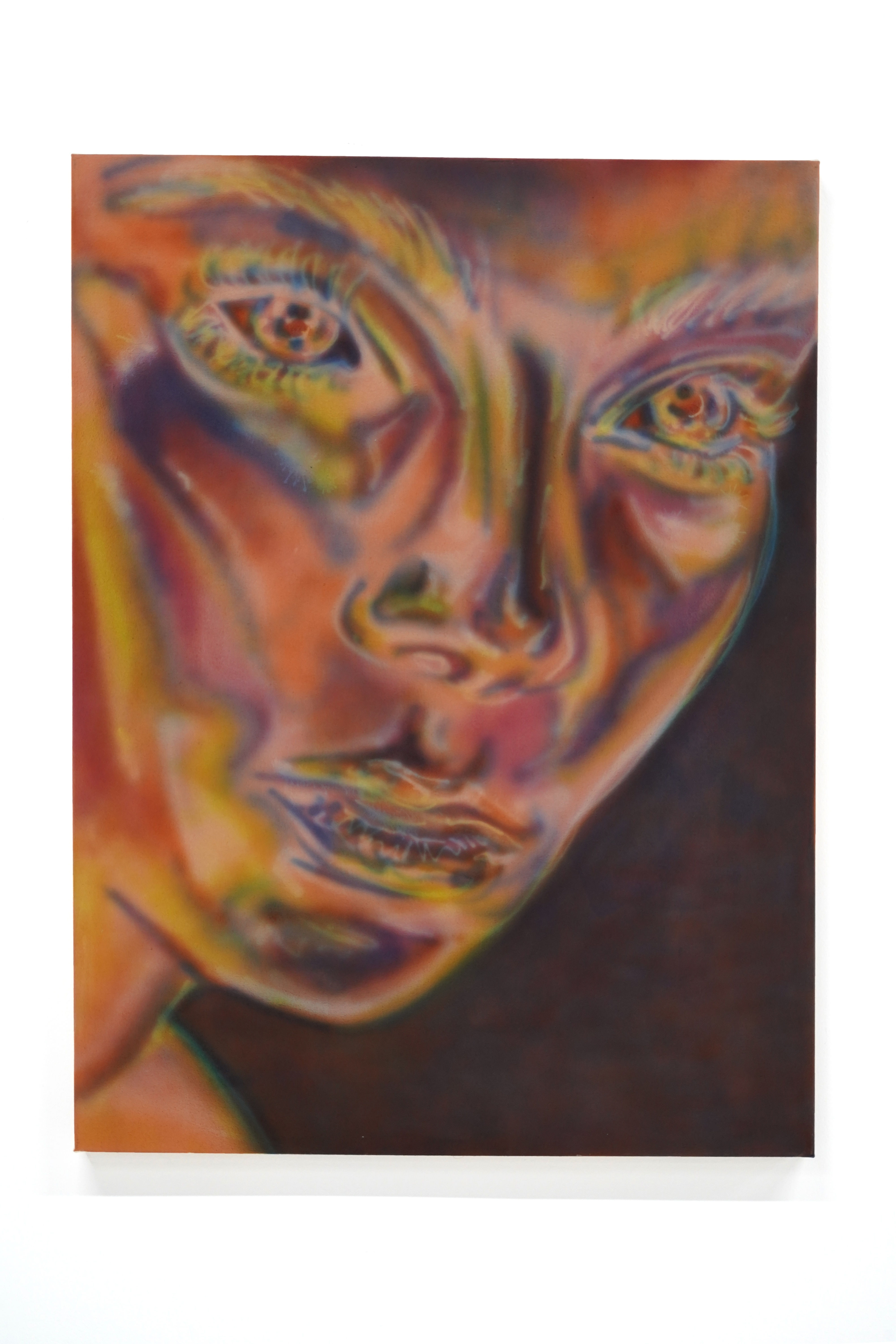 portrait of a woman in orange hues