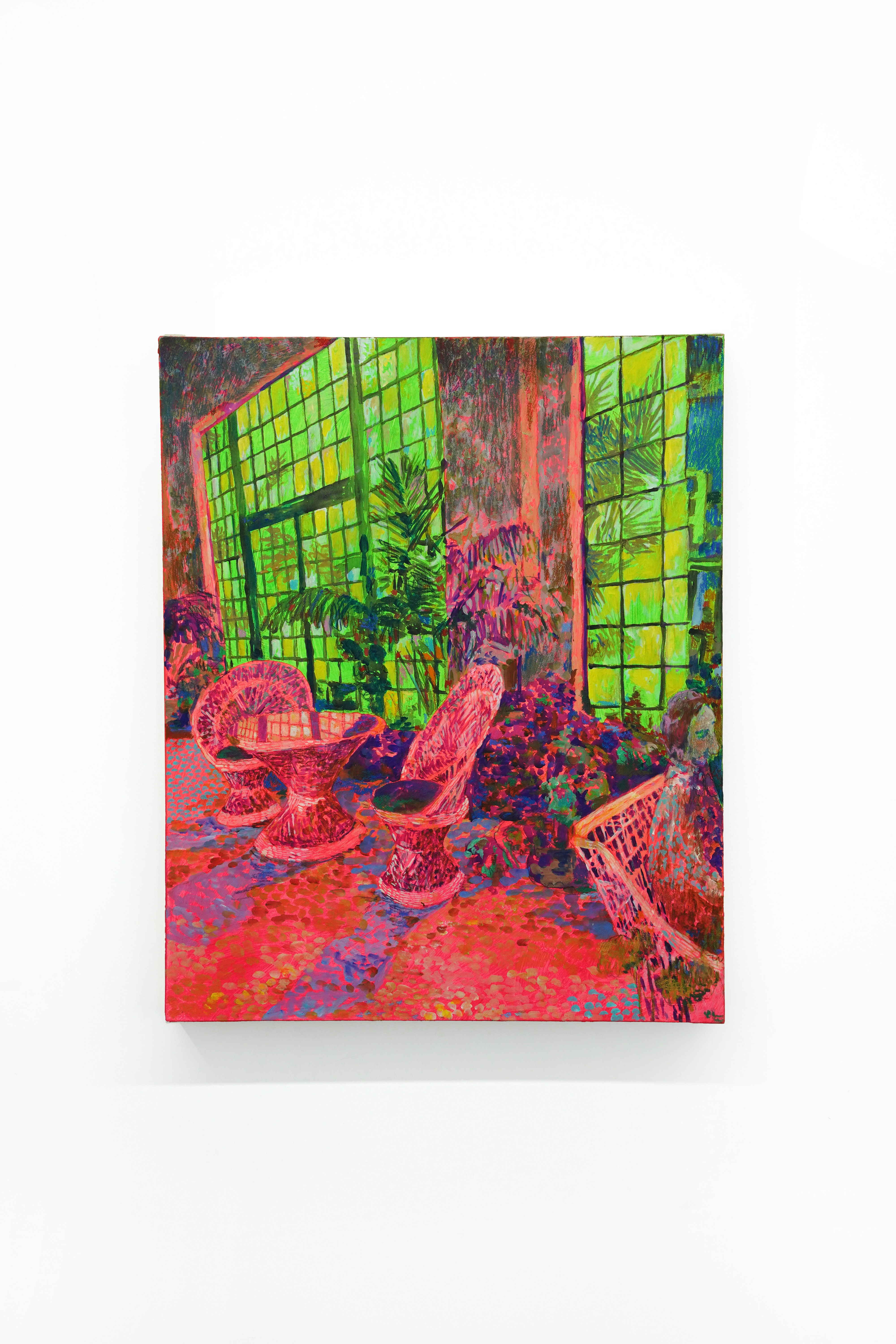 photo of a painting by Carlson Hatton - Featured images of a living area with chairs and plants