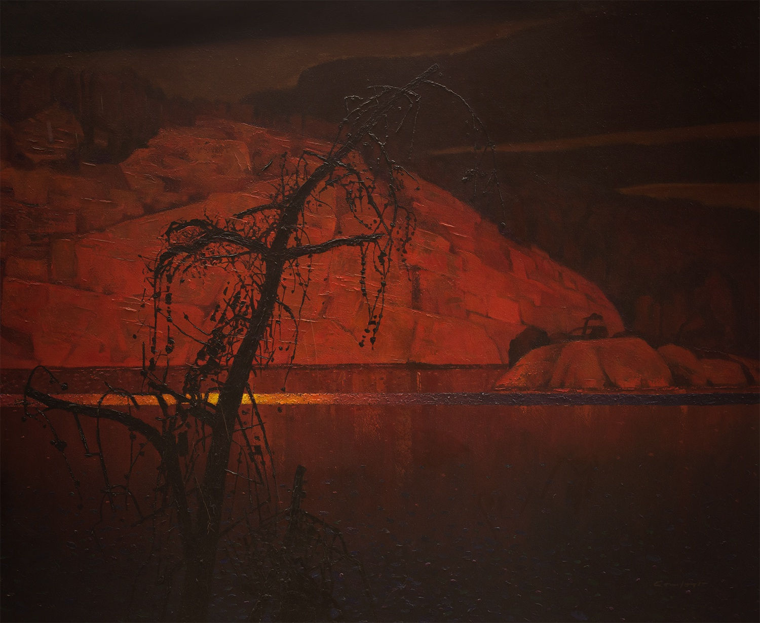 Charles Comfort 1900-1994 Nightfall, Lake Clear, 1974