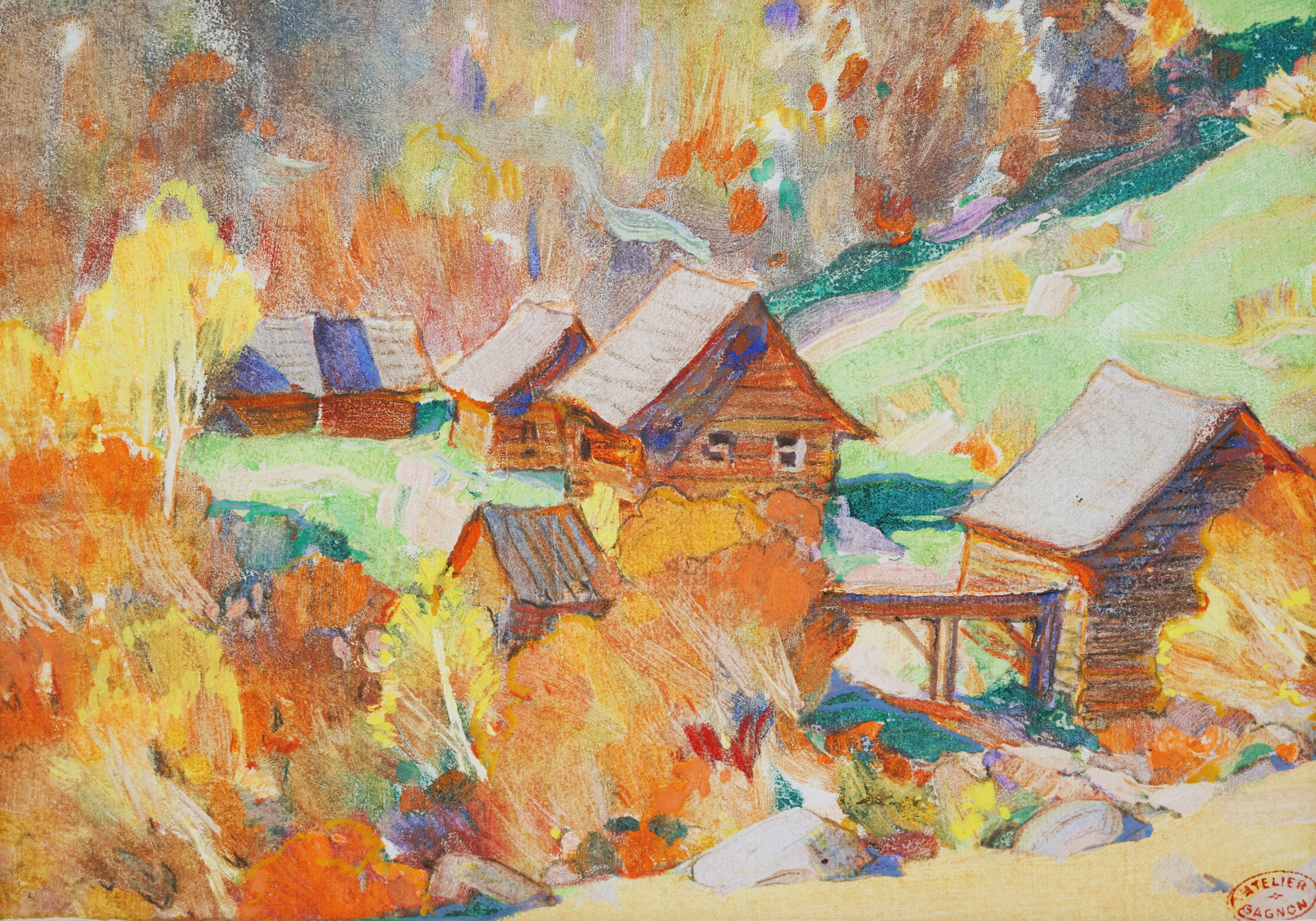 Clarence Gagnon; Moulin de la Martine, Baie St. Paul