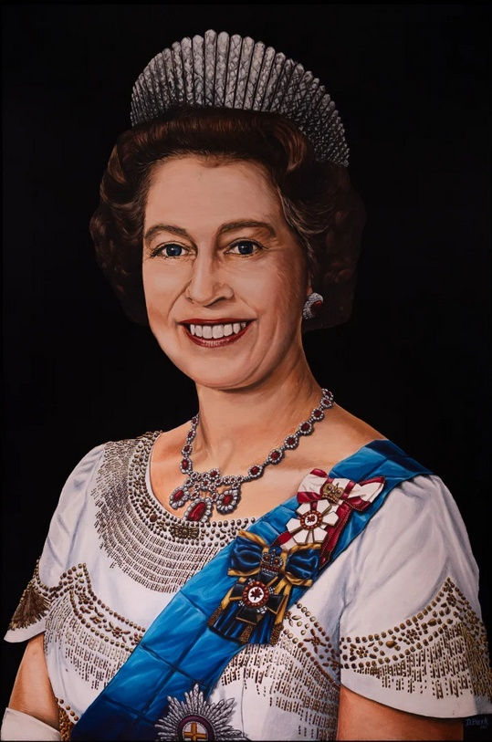 David Bierk, Portrait of Her Majesty Queen Elizabeth II, 1980
