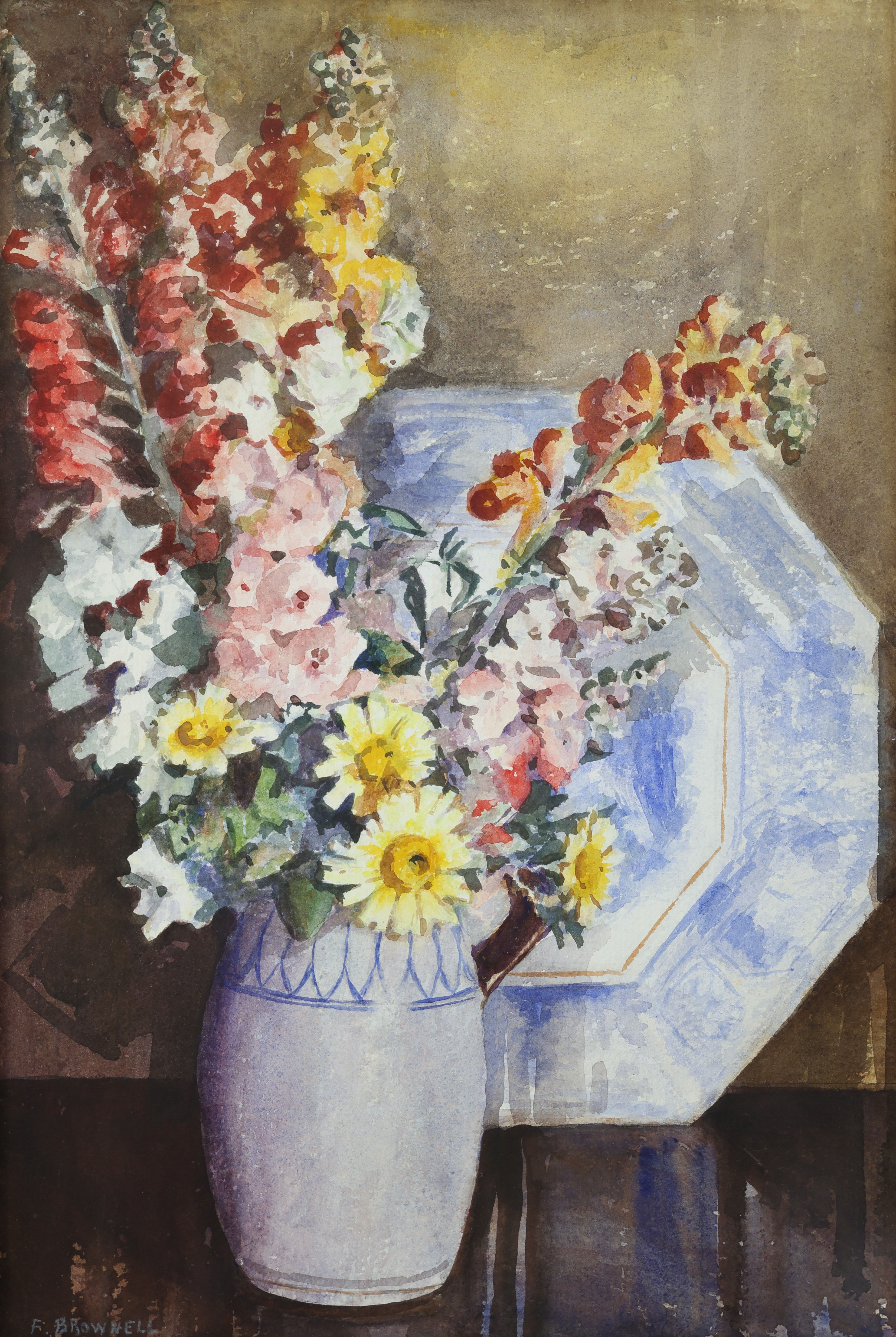 Peleg Franklin Brownell; Vase and Plate