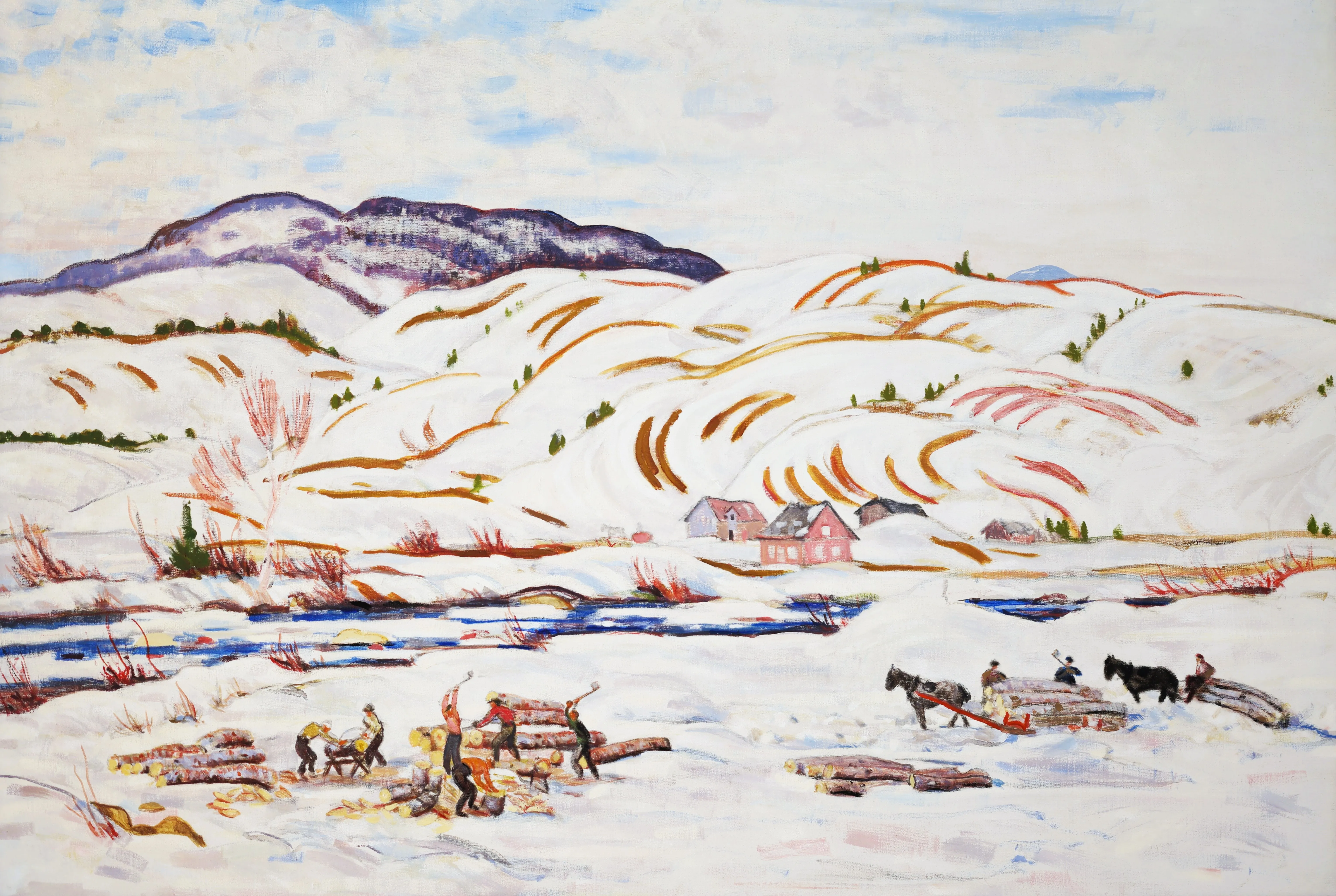 Randolph Stanley Hewton; Hauling Logs, Laurentians