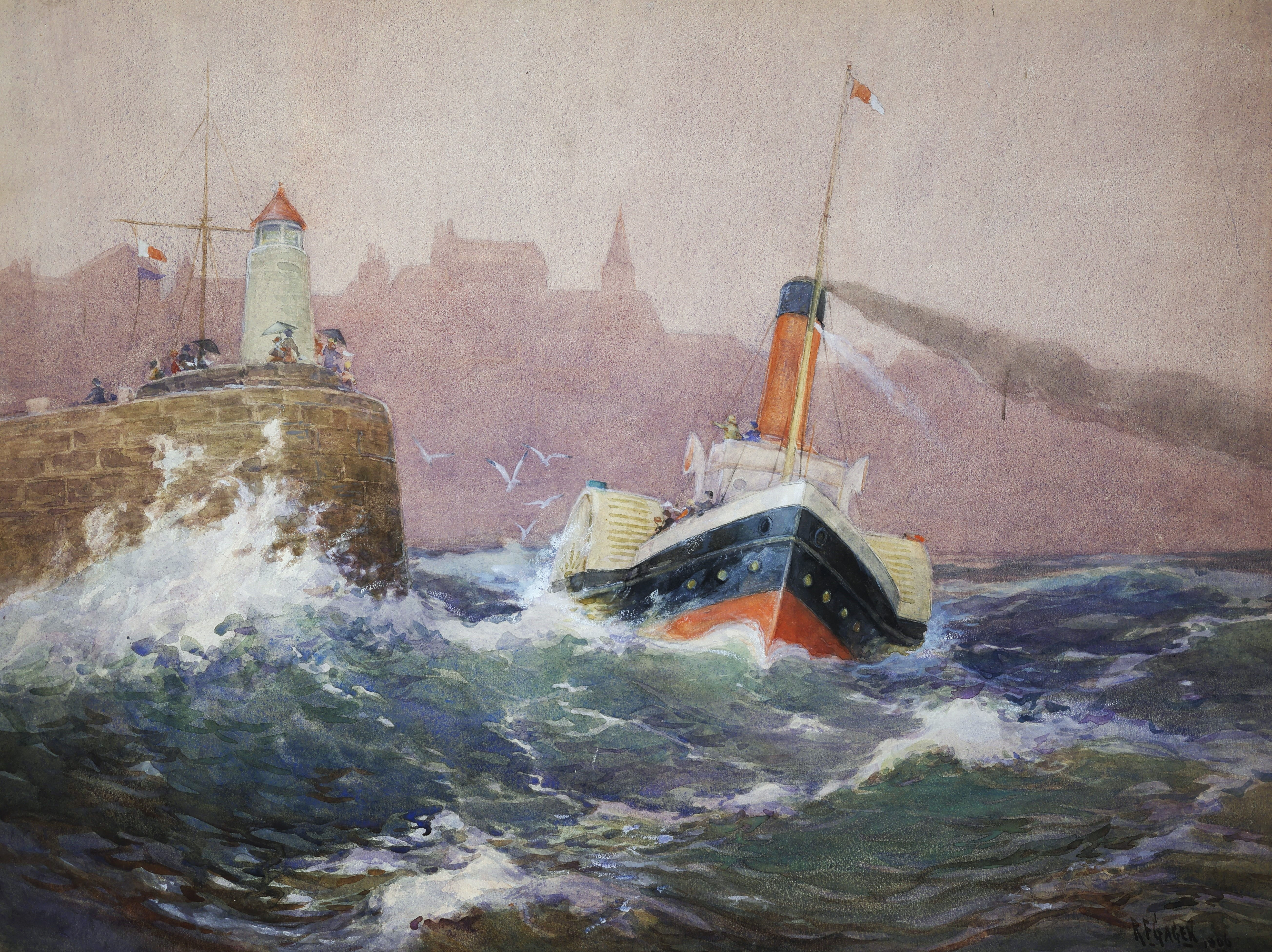 Robert Ford Gagen; Off Folkstone