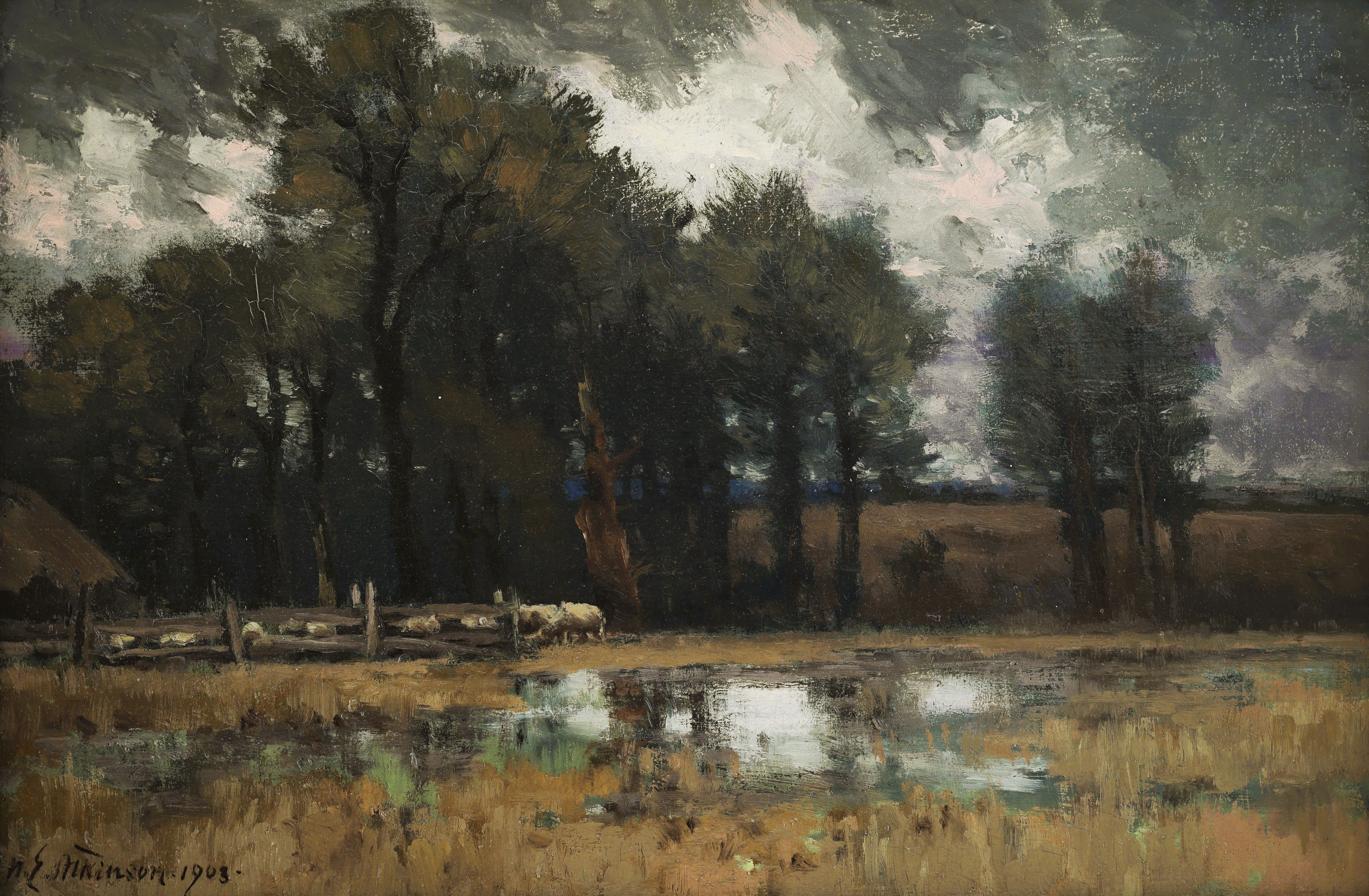 William Edwin Atkinson; Stillness by the Flooded Field