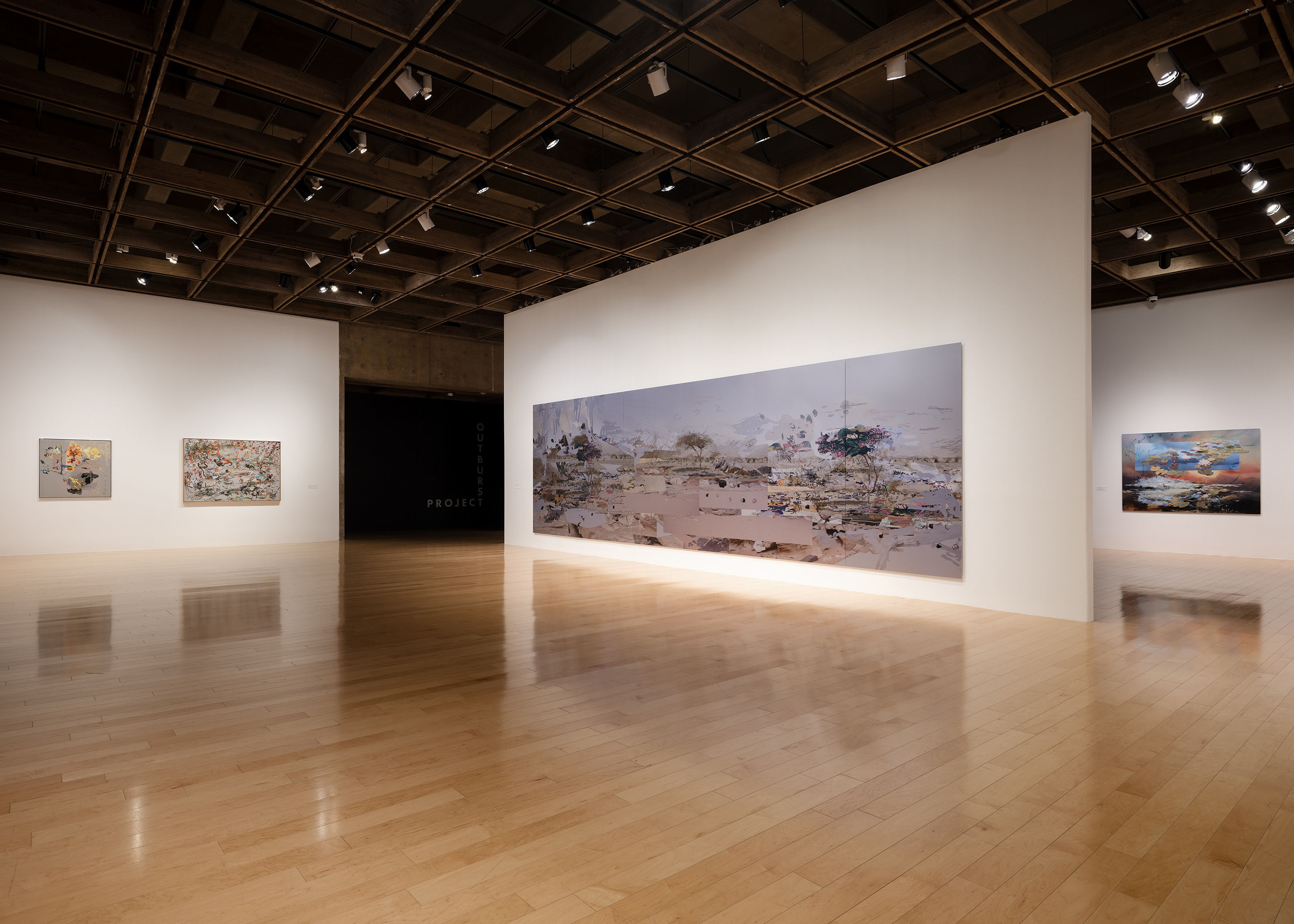 Installations shots from Petra Cortright's solo exhibition at Palm Springs Art Museum