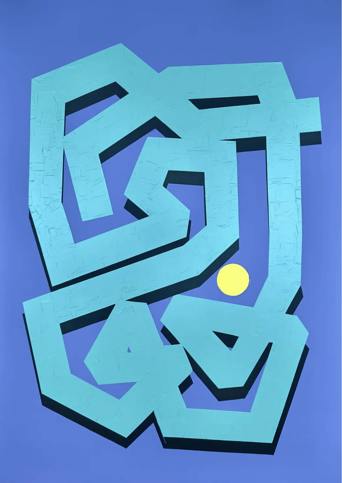 Eilena Braye Labyrnith, 2025 Acrylic and mixed media on canvas 140 x 100 cm