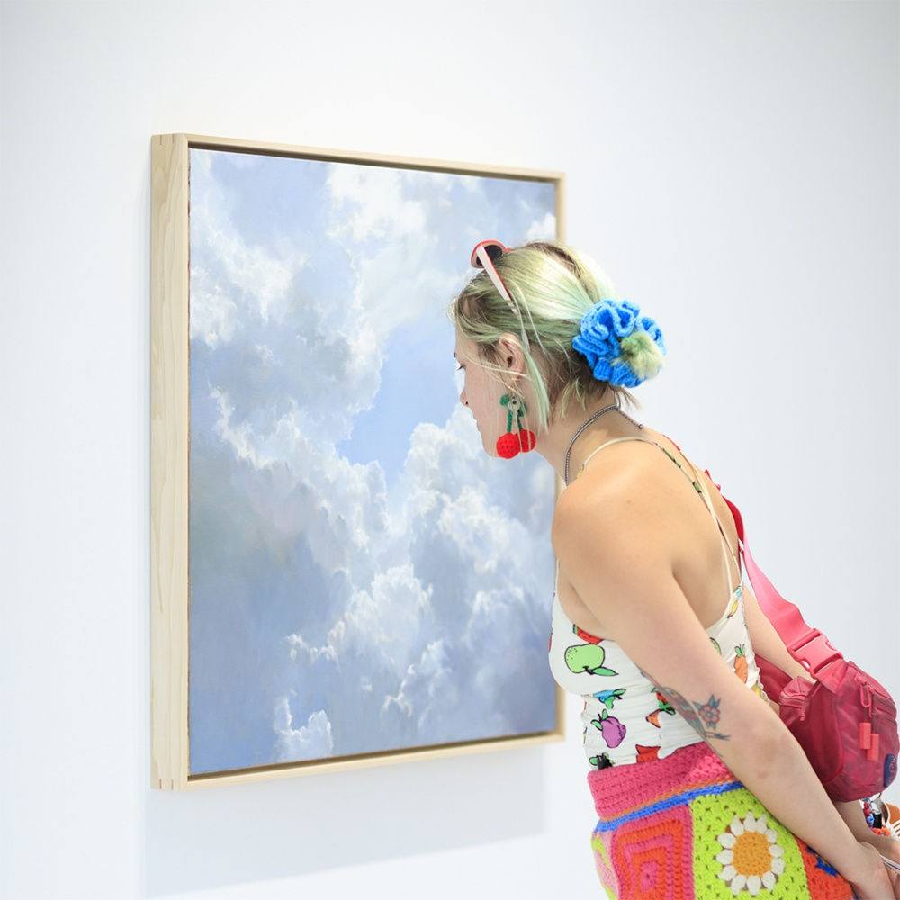 Rachel English cloudscape painting at square one gallery