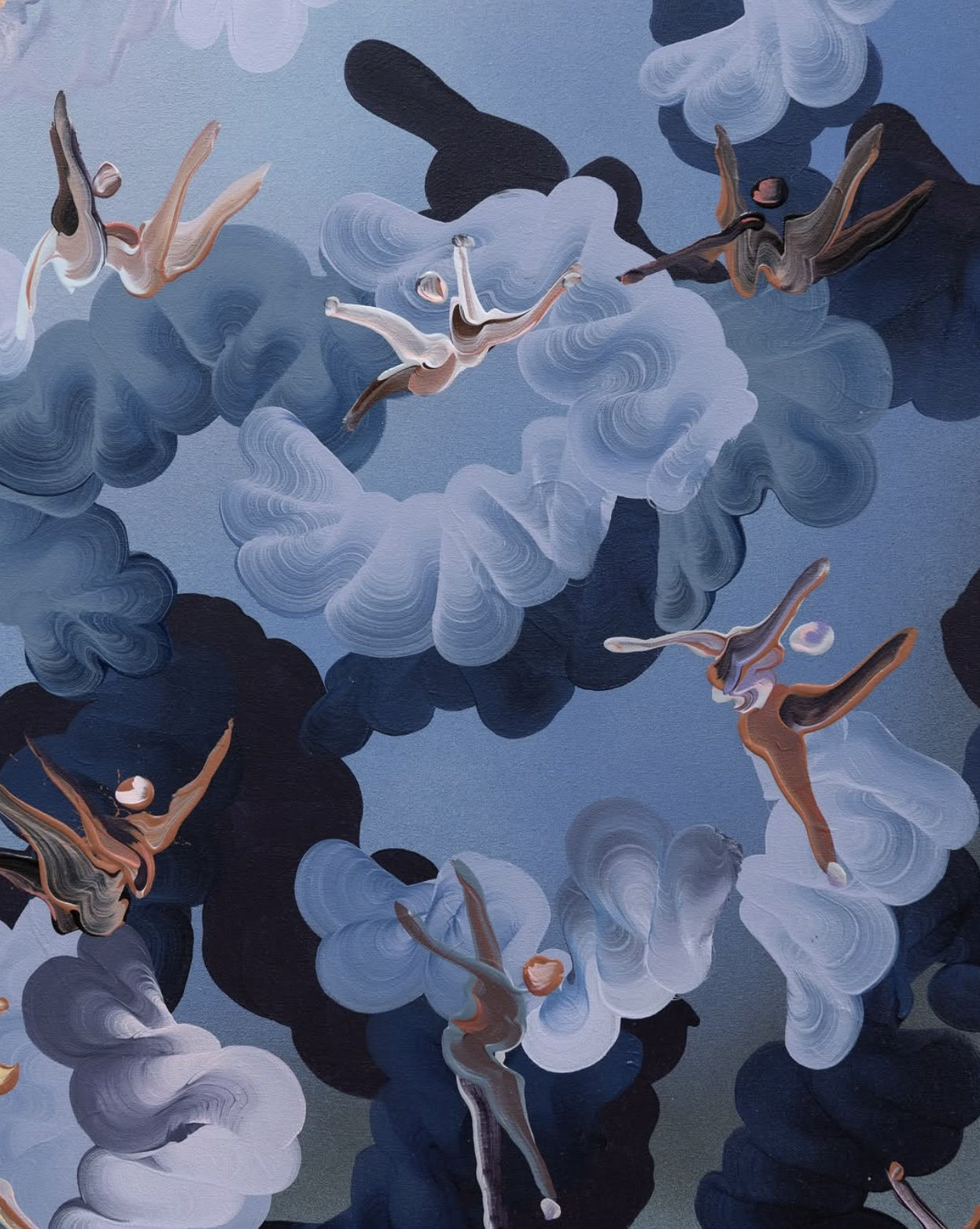 up close view of Paul Kuntze Fresco painting