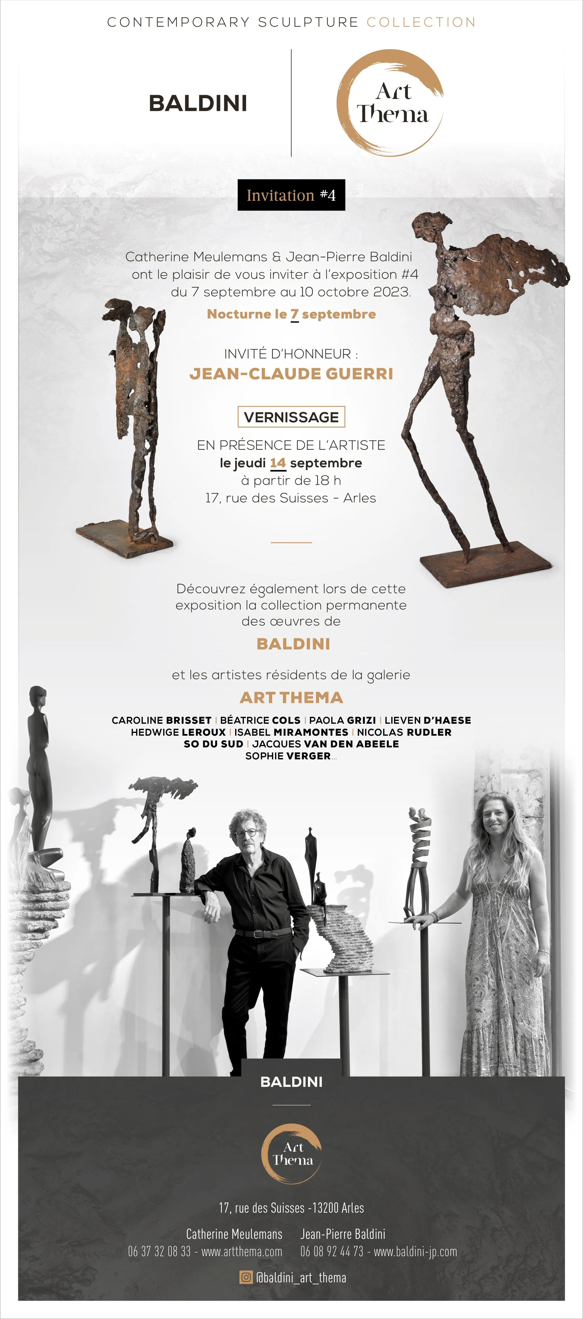 baldini, art thema, arles, gallery, sculpture, art, galerie