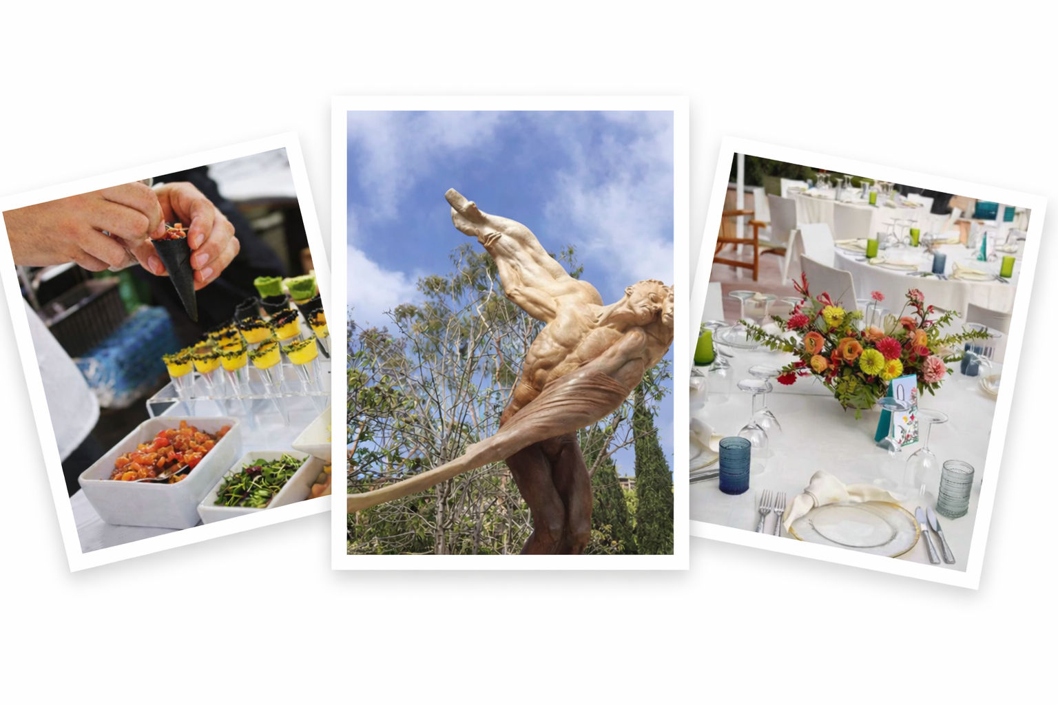 Culinary art, sculpture, and elegance in the gallery & garden