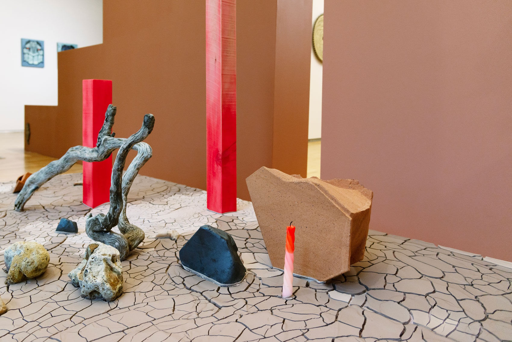 Installation shot of Madeline Tonzi's work at the Westmont Ridley-Tree Museum of Art