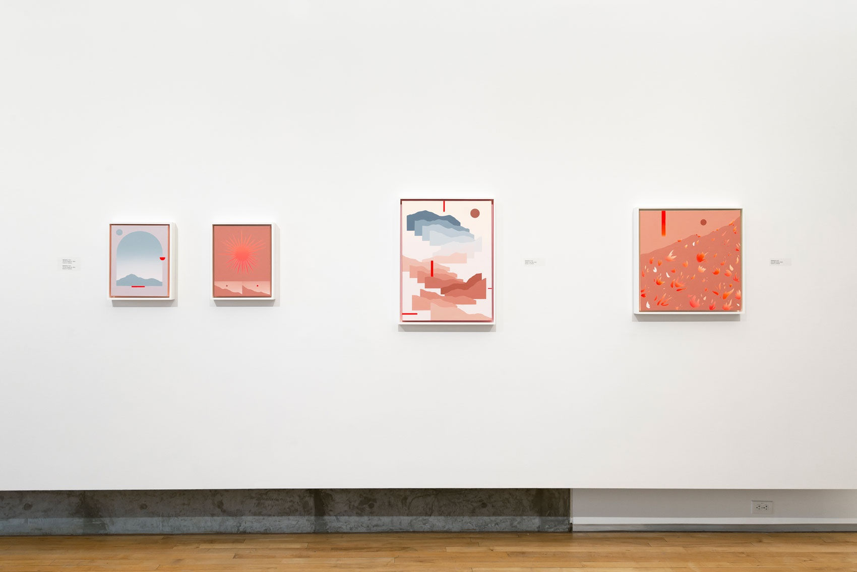 Installation shot of Madeline Tonzi's work at the Westmont Ridley-Tree Museum of Art