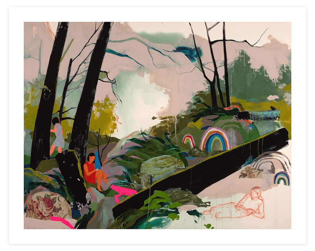 Seonna Hong - painting of women amongst abstract trees