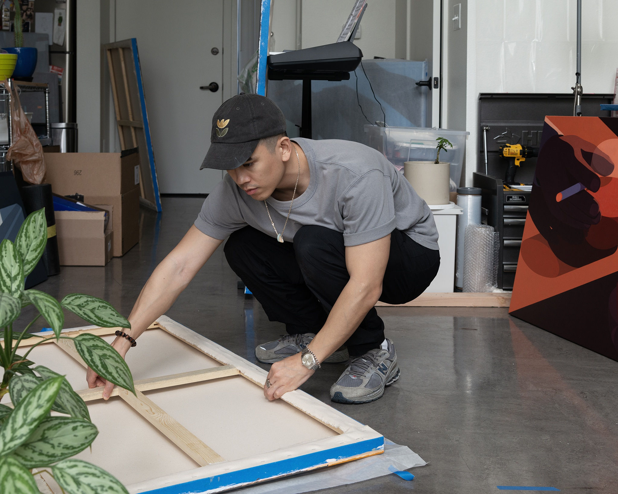 Adrian Kay Wong in his studio