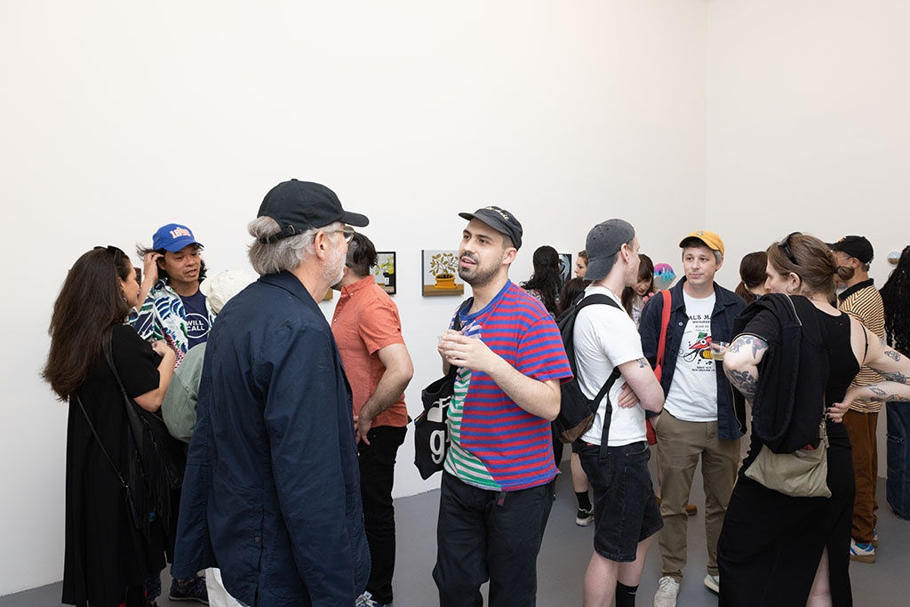 crowd at the amuse-bouche opening reception