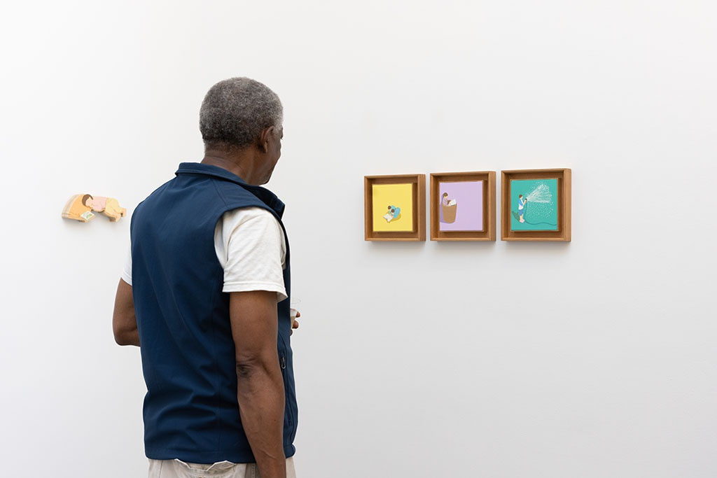 person at the opening of Danym Kwon's Dear Moments