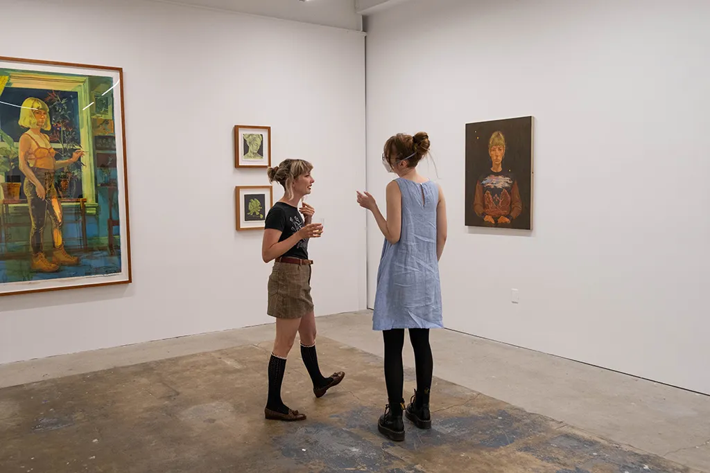 Image from the opening reception of Rachel Gregor's solo exhibition