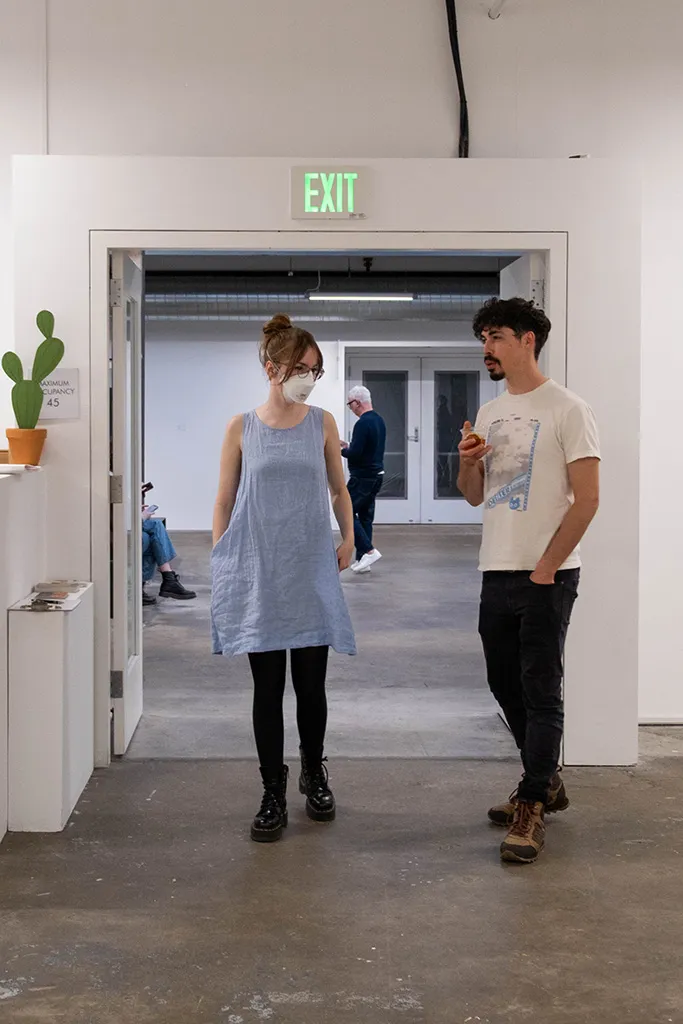 Image from the opening reception of Rachel Gregor's solo exhibition