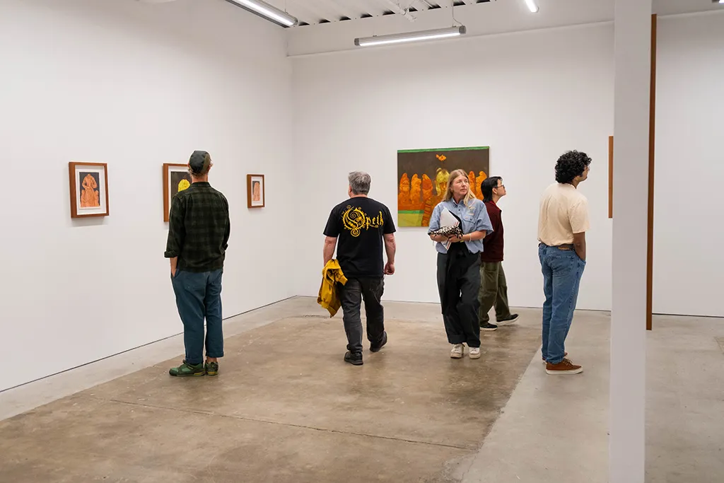 Image from the opening reception of Rachel Gregor's solo exhibition