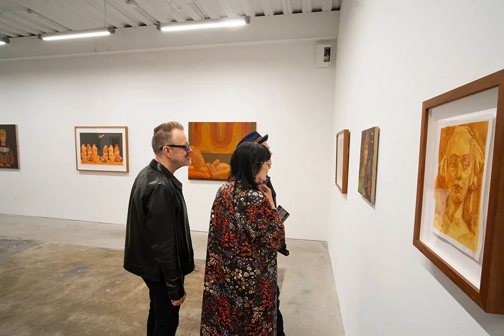 Image from the opening reception of Rachel Gregor's solo exhibition