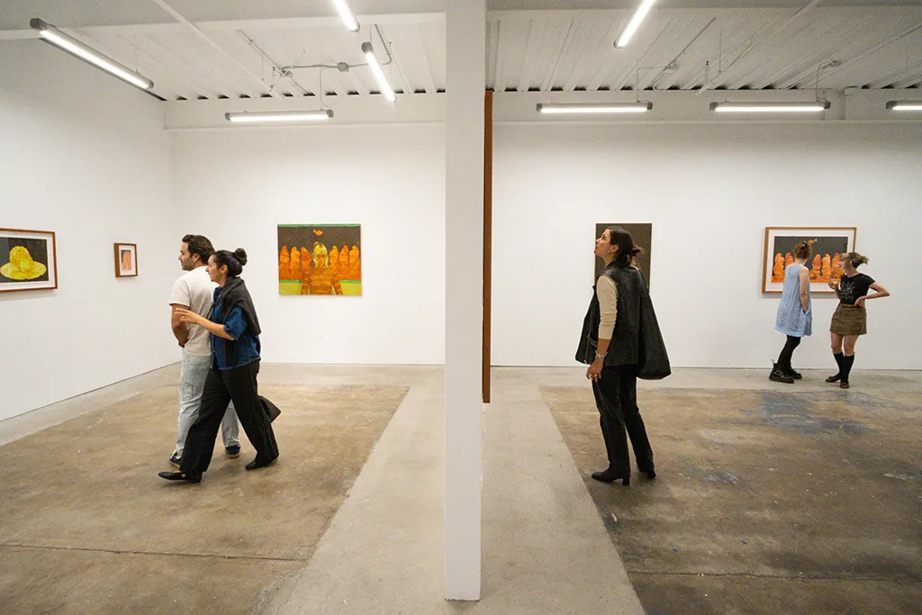 Image from the opening reception of Rachel Gregor's solo exhibition