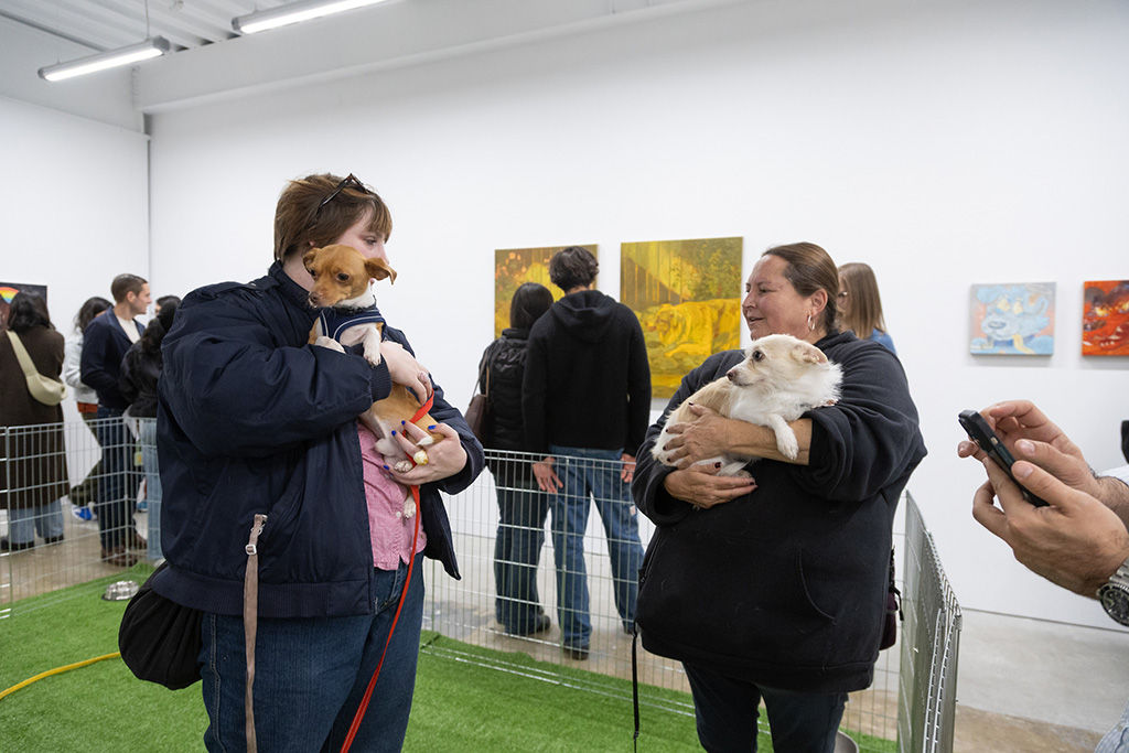 Photo from the opening reception of the group exhibition 