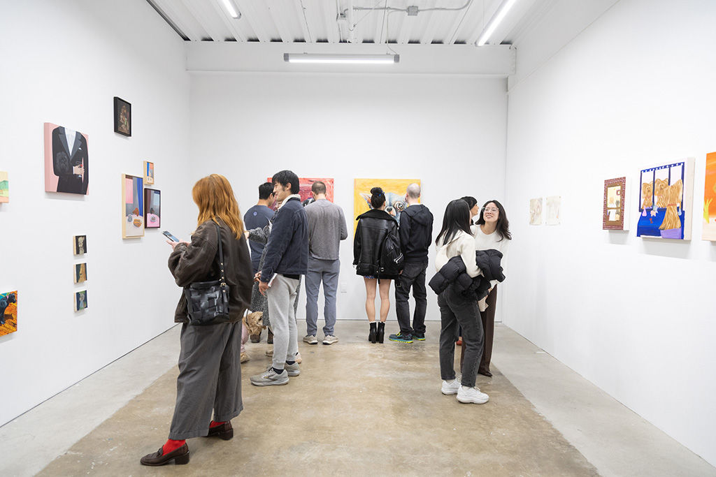 Photo from the opening reception of the group exhibition 