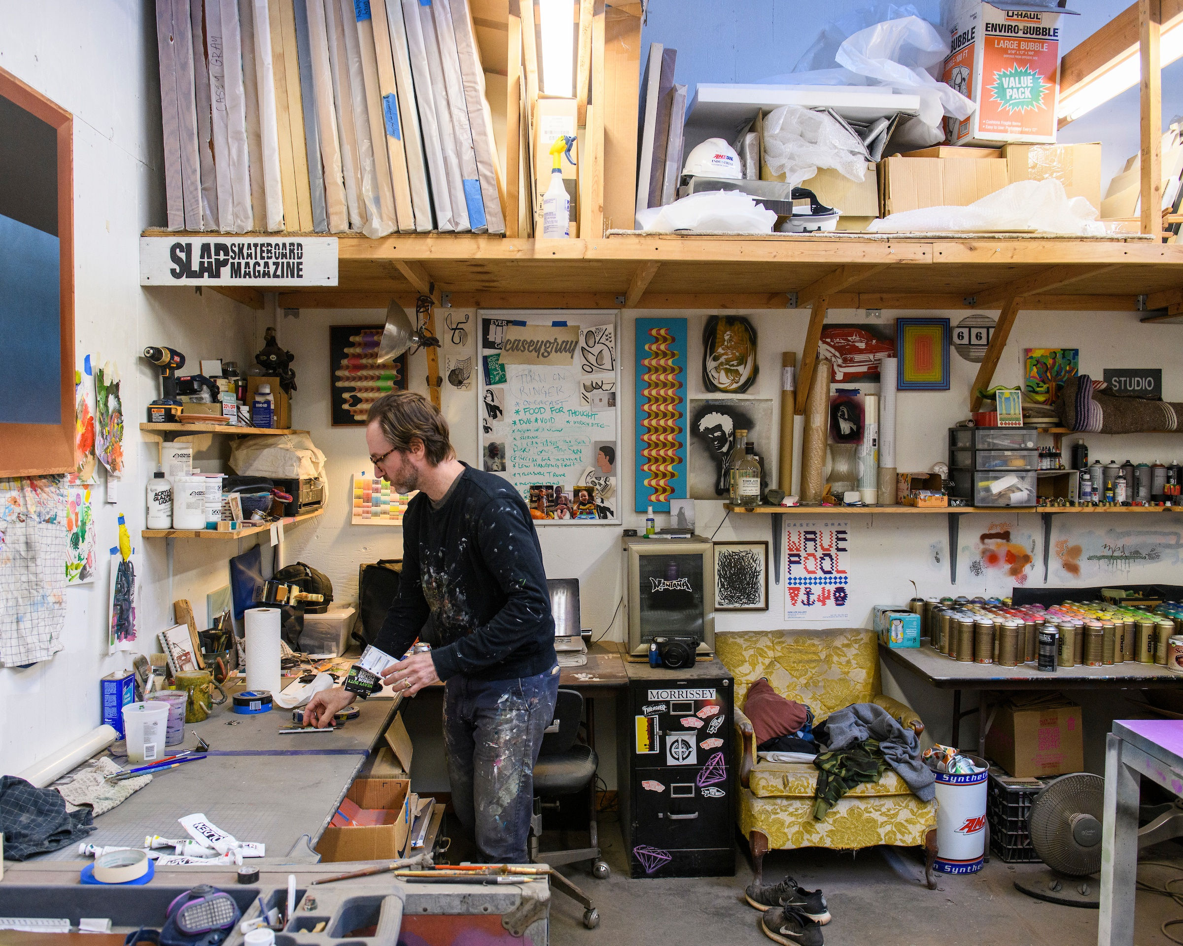 Casey Gray in his studio