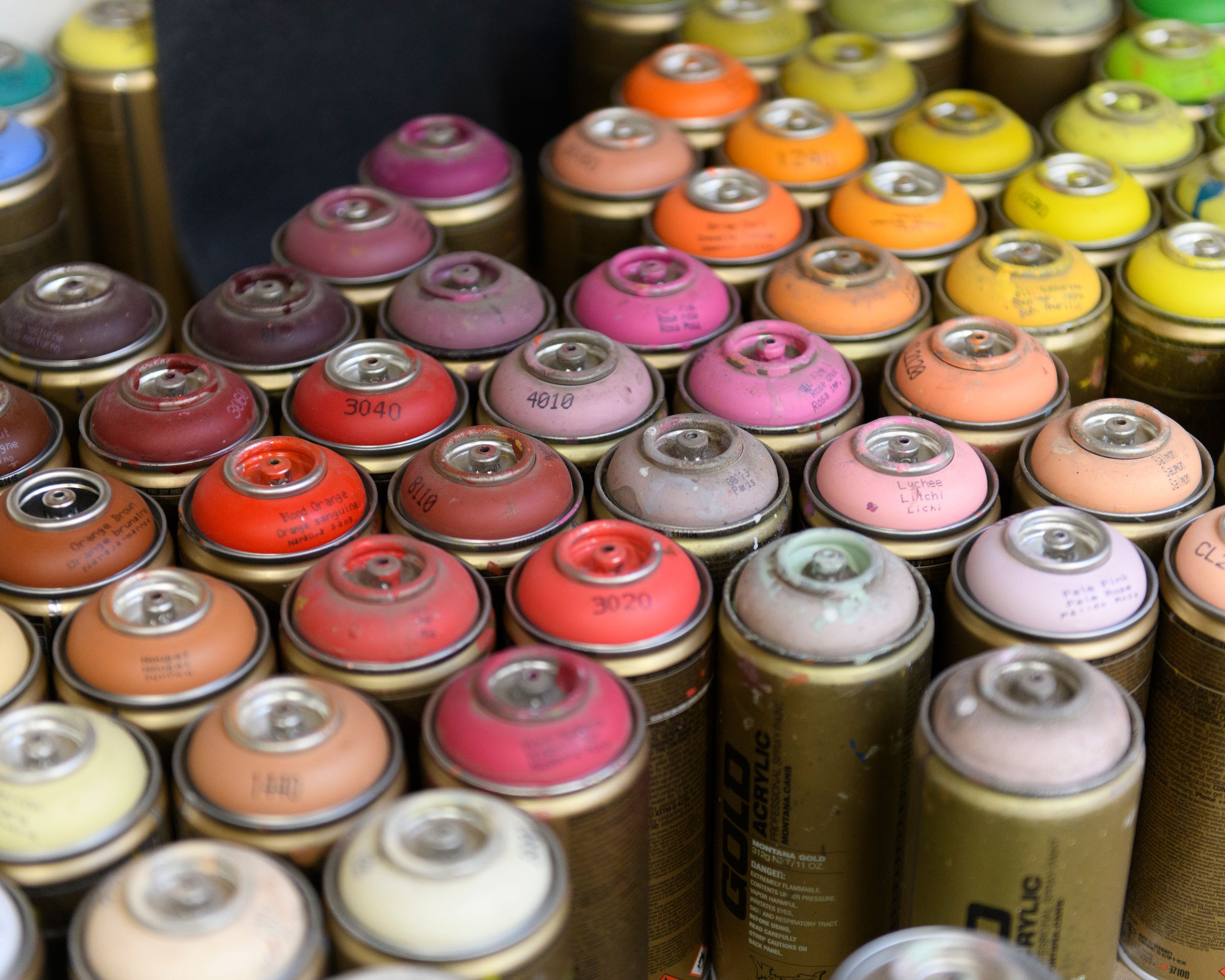 studio shot of spray paint