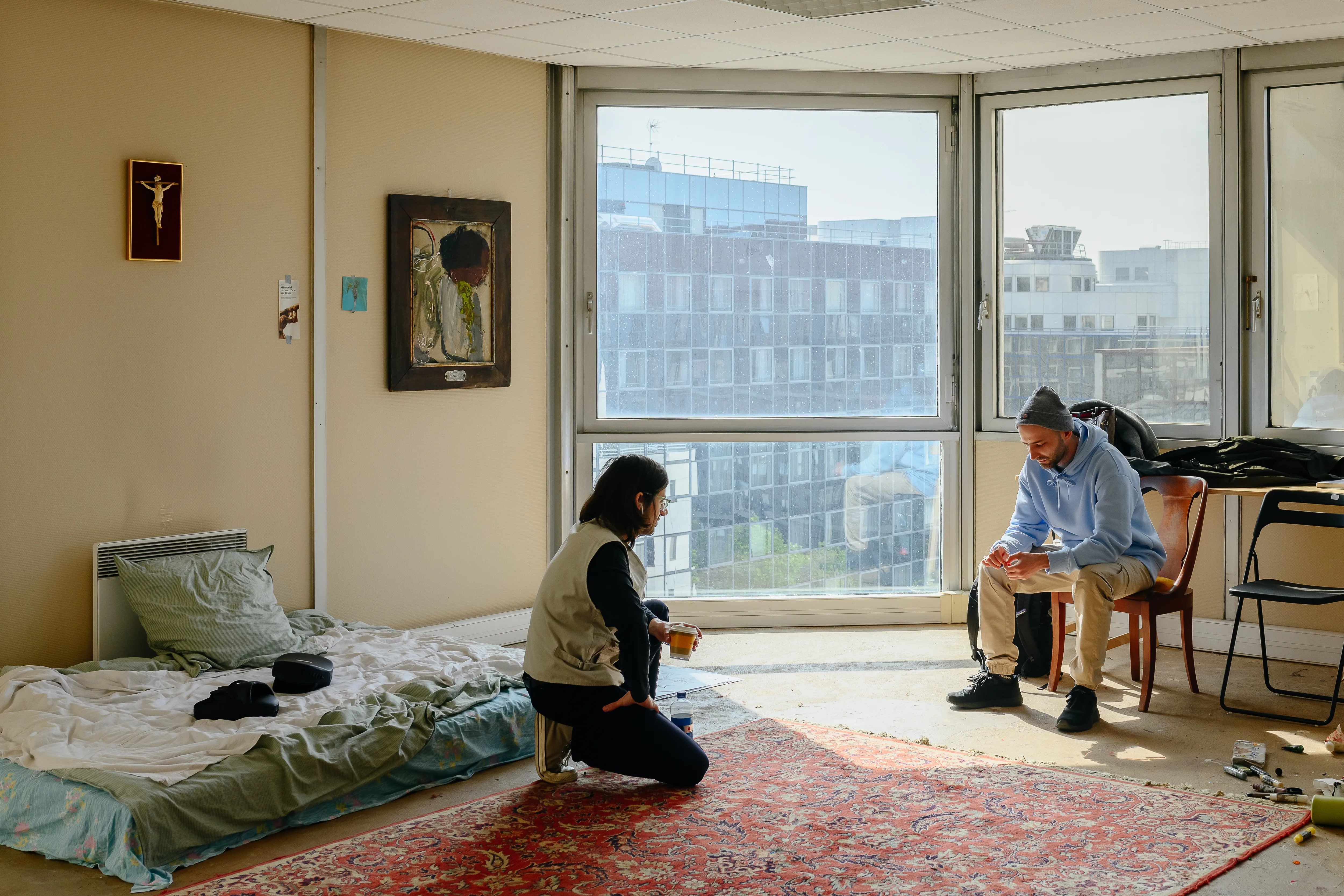 Artur Krivoshein and Ivan Volkov in Microcredit studios