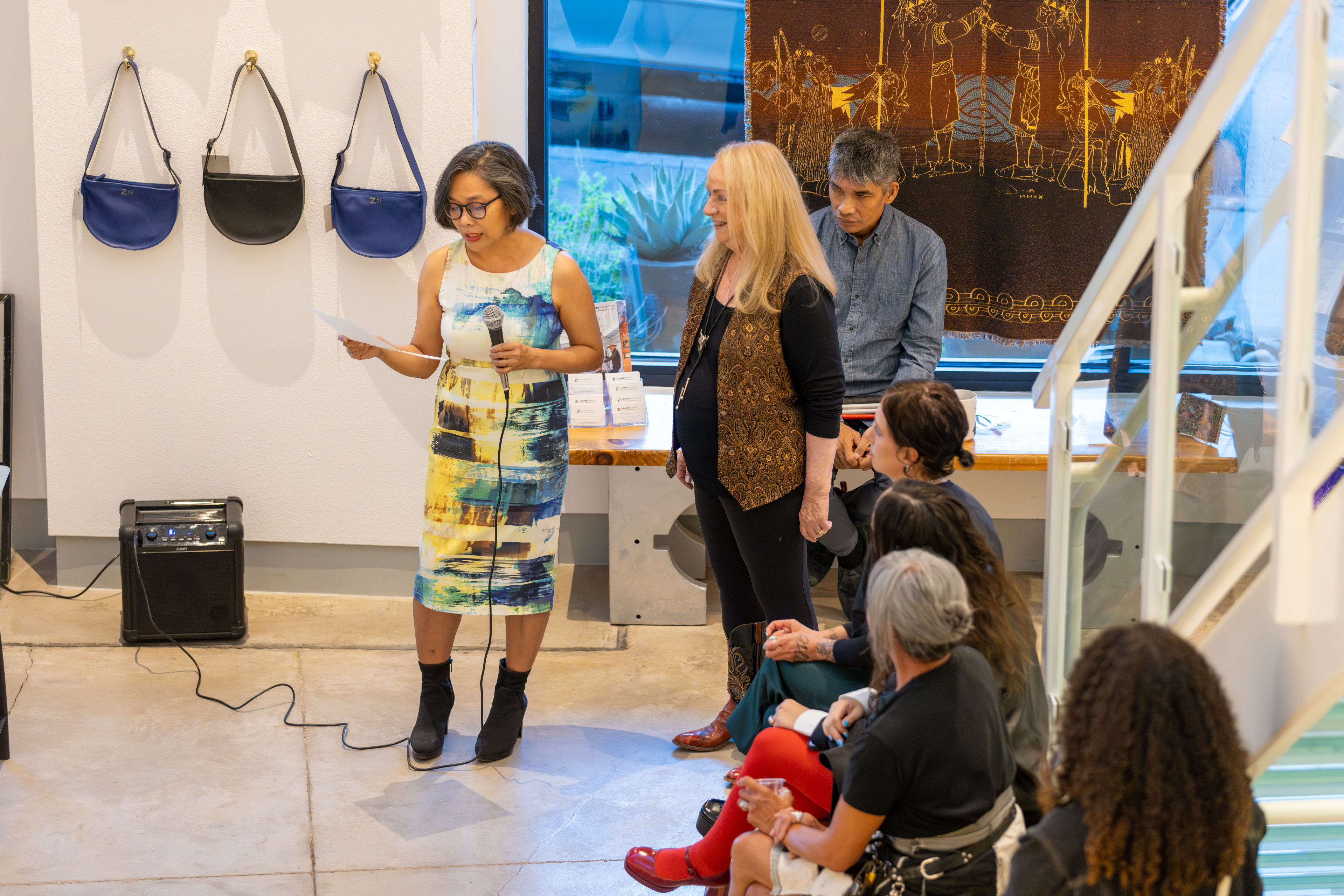 Person with microphone