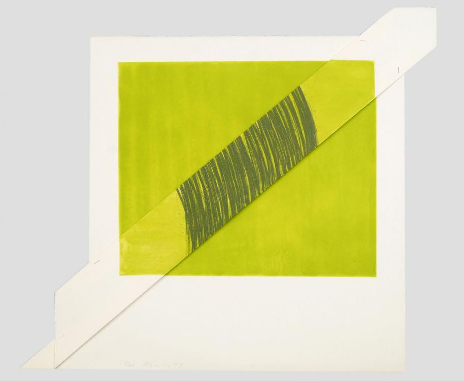 Richard Smith, Green (Folded Green Square With Wings), 1977