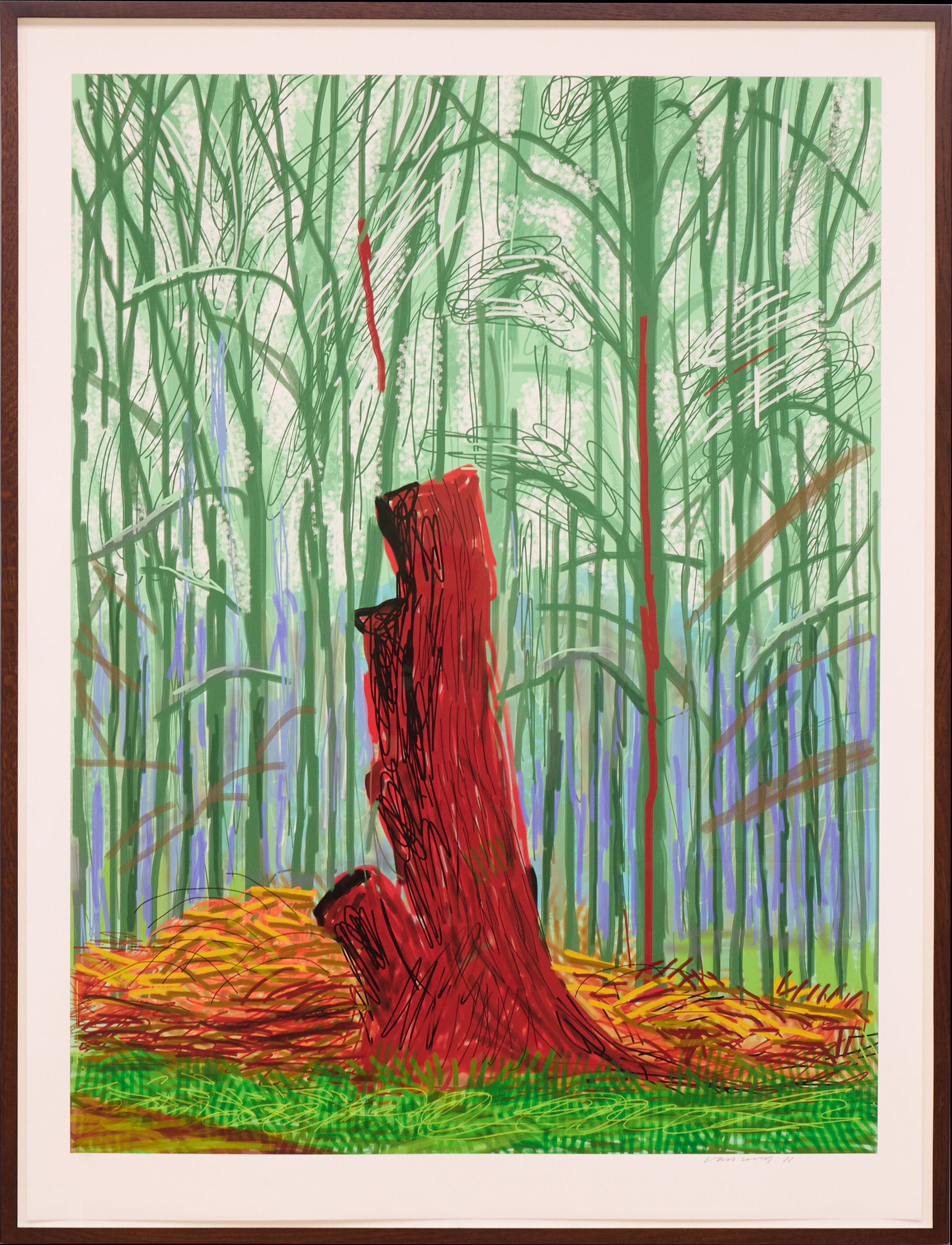 David Hockney, The Arrival of Spring in Woldgate, East Yorkshire in 2011 (twenty eleven) - 25 February , 2011