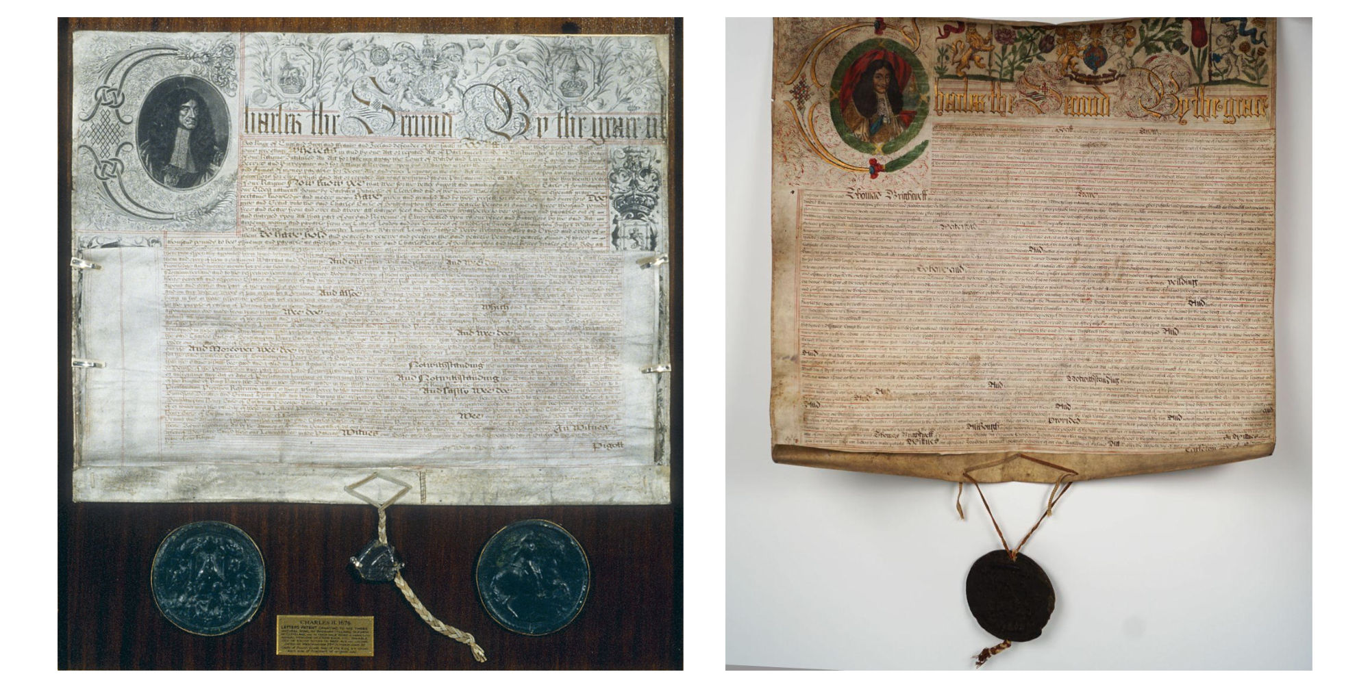 letters patent approved under the Great Seal of Charles II