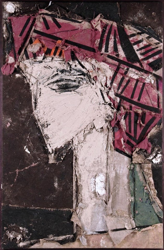 Manolo Valdes' "Perfile con tocado rosa"